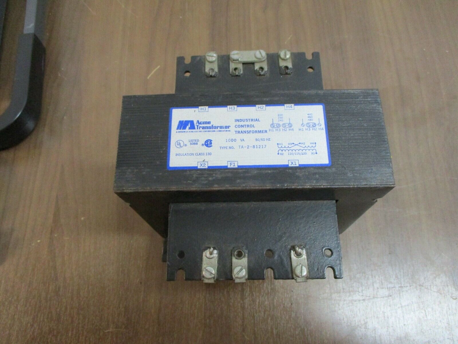 Acme Control Transformer TA-2-81217 1000VA Pri: 240/480V Sec: 120V 50/60Hz Used