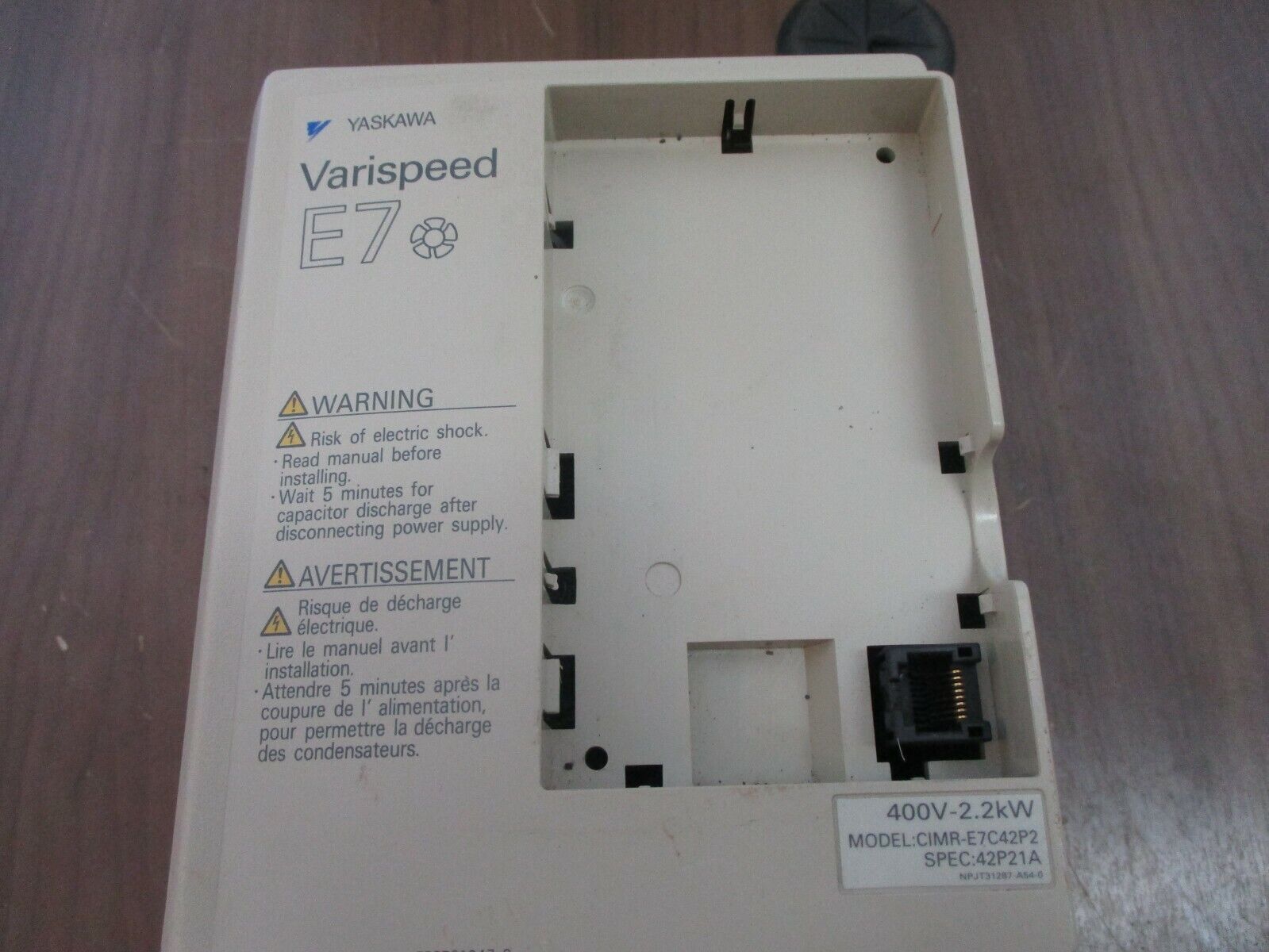 Yaskawa Varispeed E7 AC Drive CIMR-E7C4P2 3HP 3Ph *No Keypad* Used