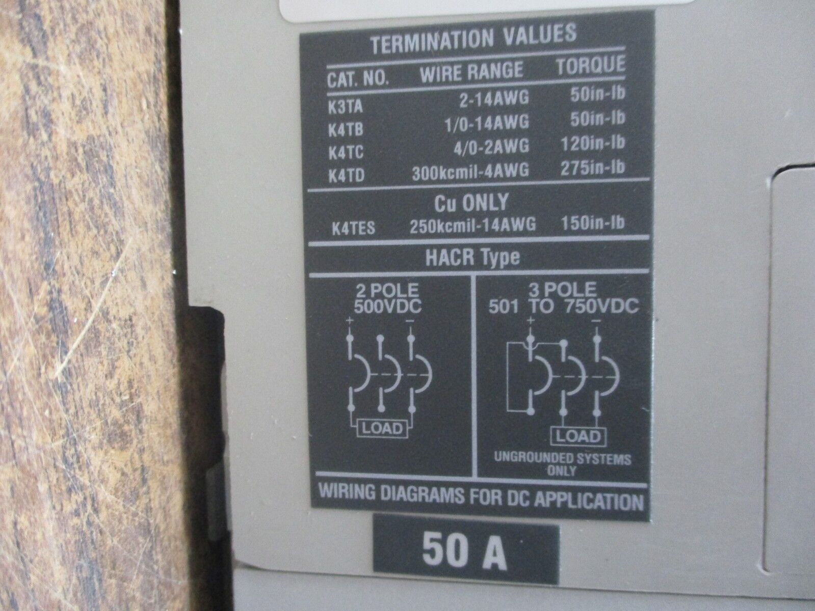 ABB Sace S3 Breaker Disconnect S3N 50A 600V 3P Used **No Handle Screws**