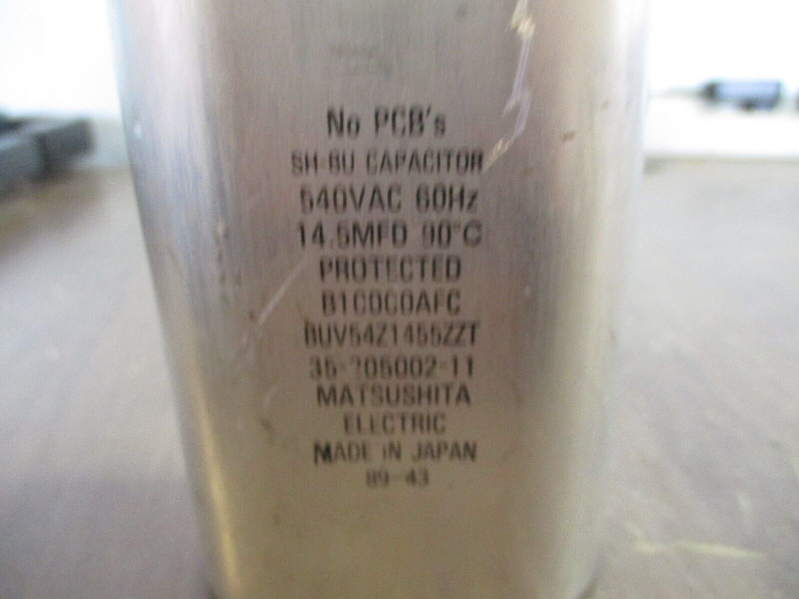 Matsushita SH-BU Capacitor 35-205002-11 540VAC 60Hz 14.5 MFD Used