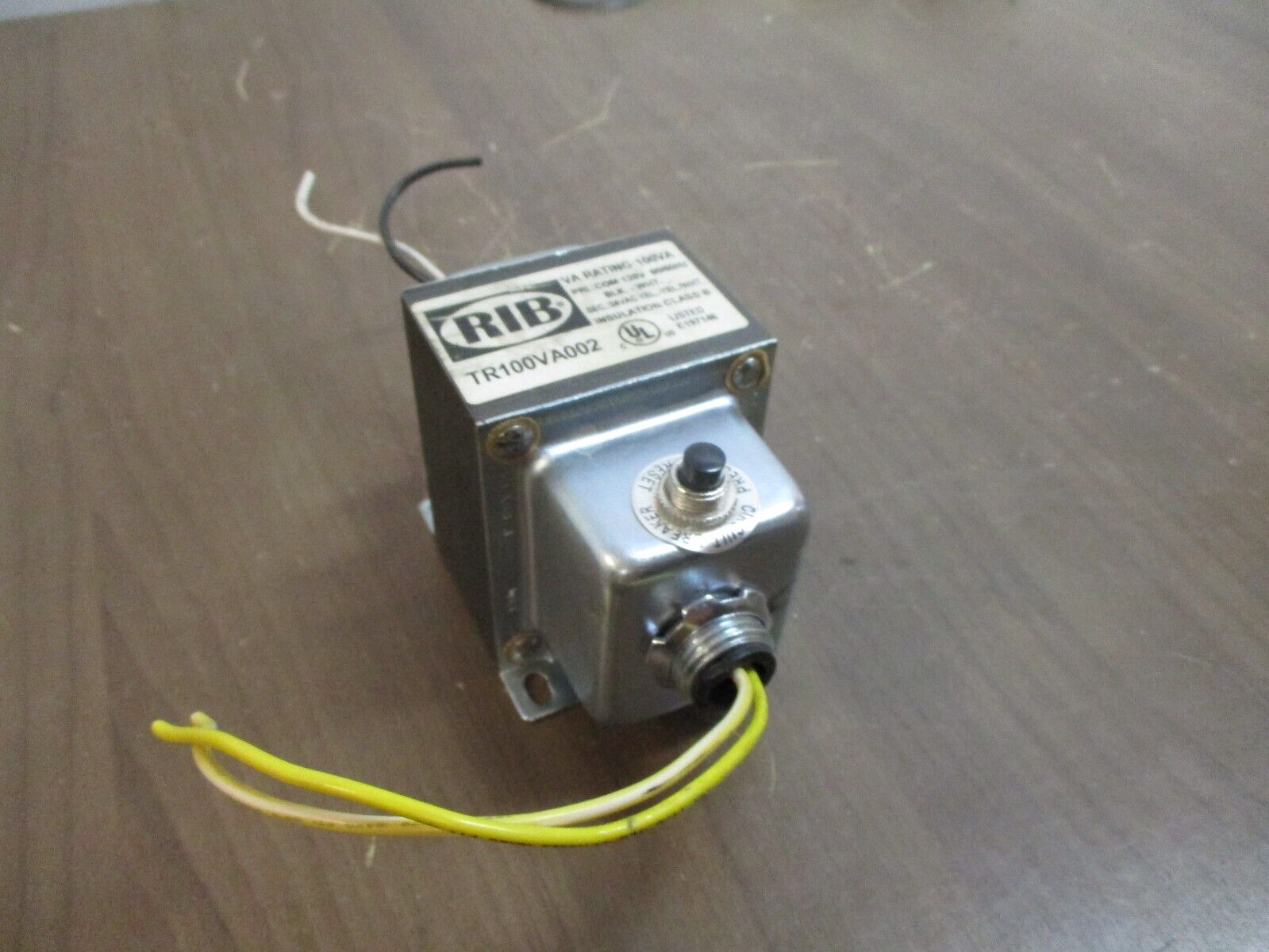 RIB Transformer TR100VA002 100VA Pri: 120V Sec: 24V Used