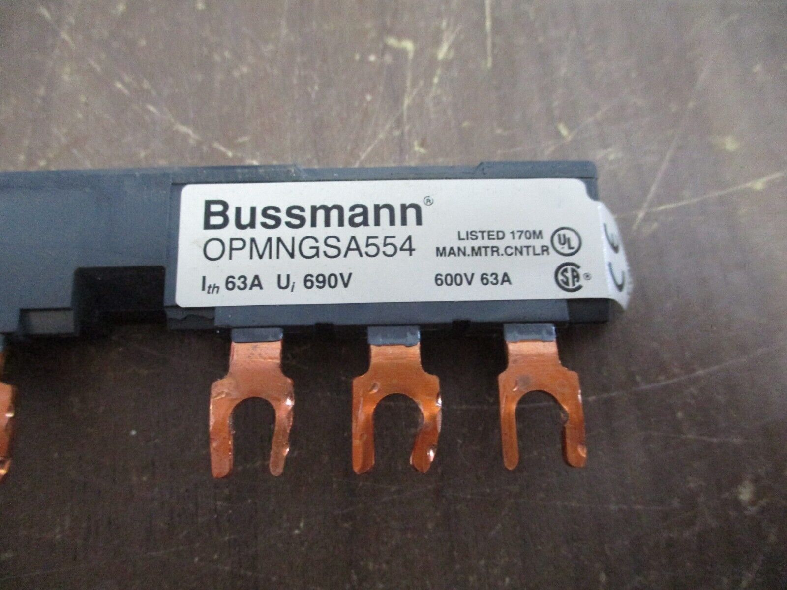 Bussmann Busbar OPMNGSA554 63A 600V Used