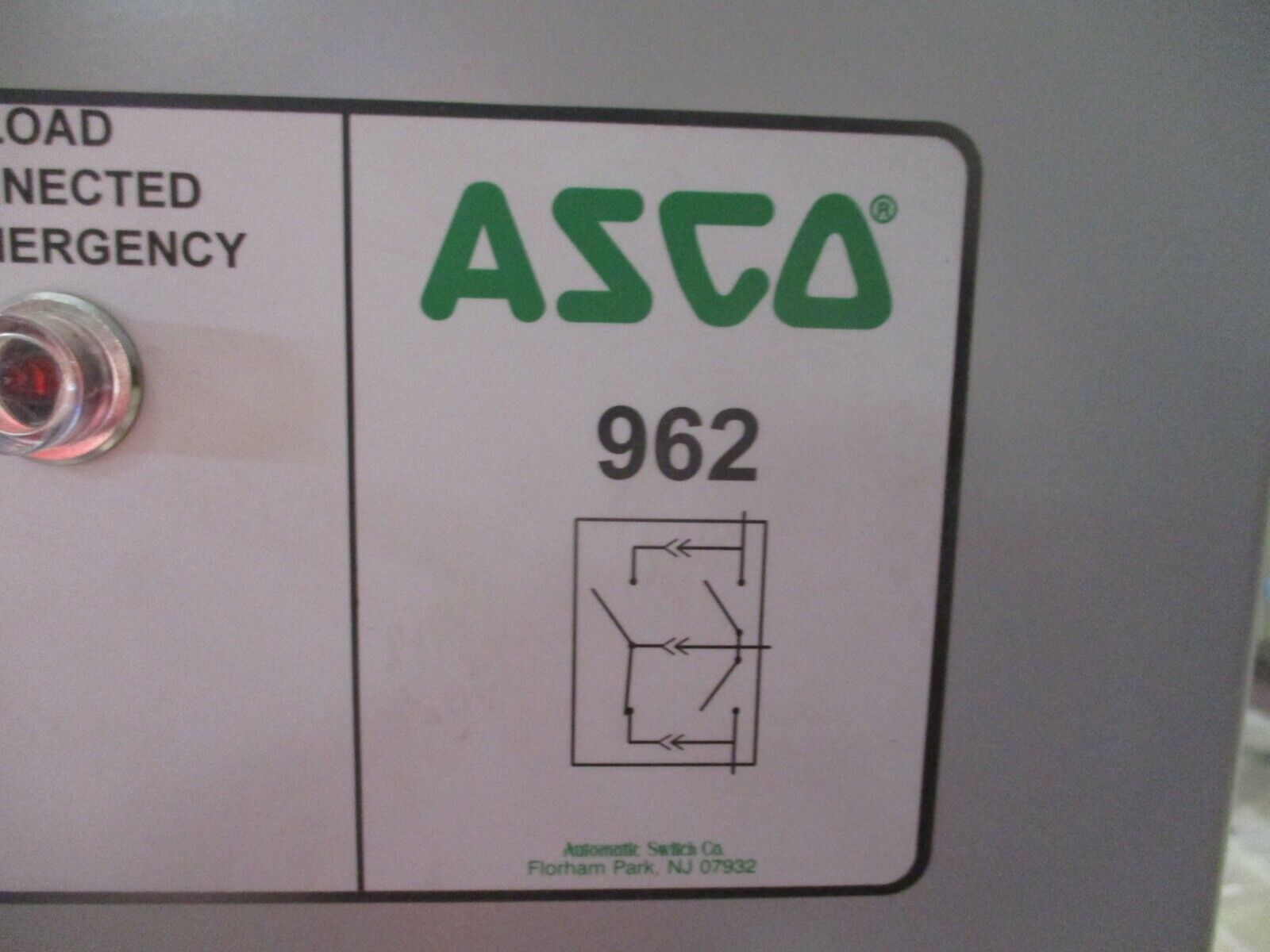 Asco 962 Automatic Transfer Switch w/ Bypass E962315097XC 150A 480V 60Hz Used