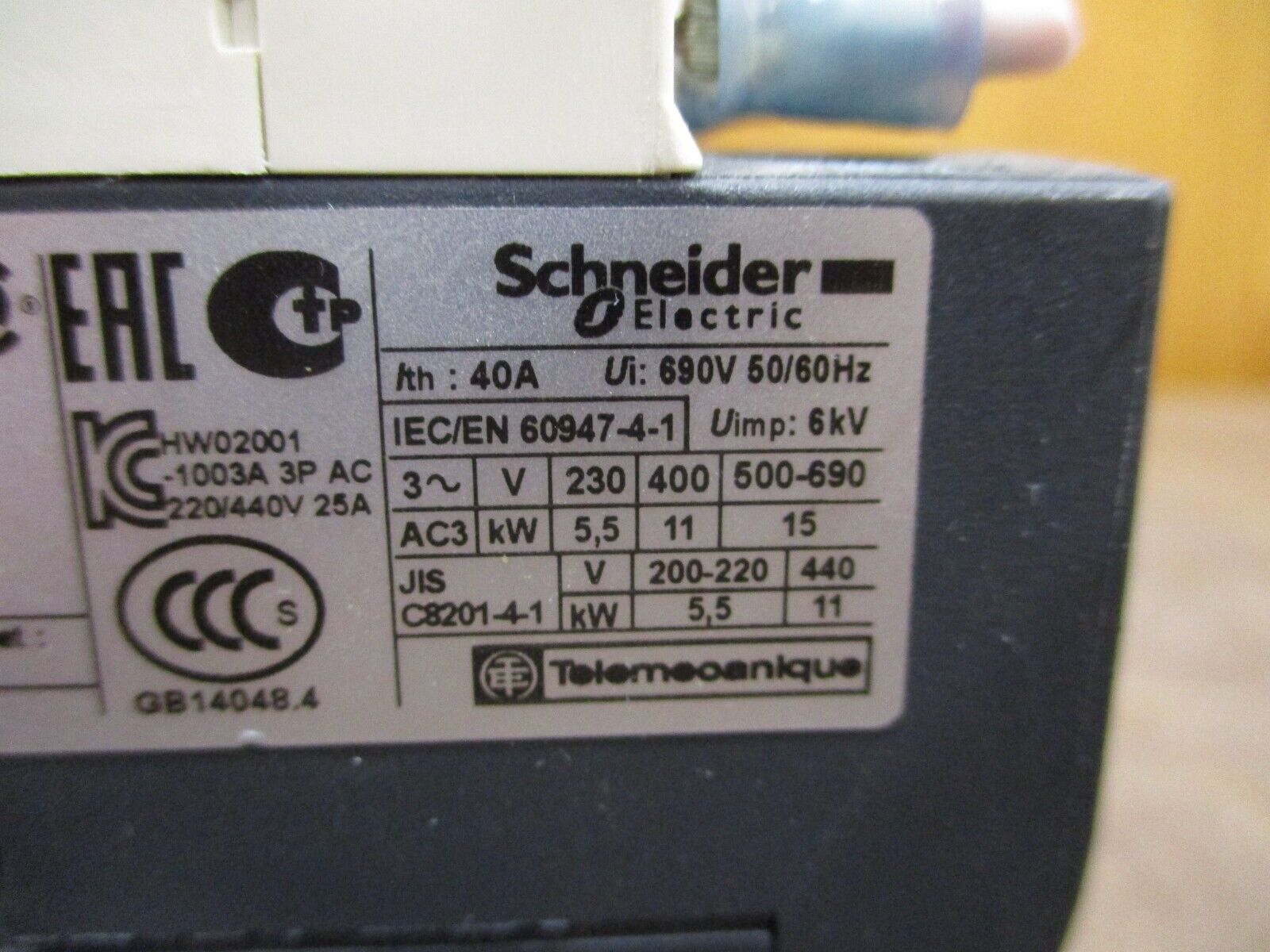 Schneider Electric Contactor LC1D25ED 48VDC Coil 25A Used