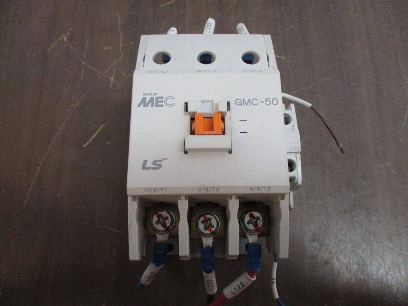 MEC Contactor GMC-50 220V Coil w/ Aux Contact *Missing (1) Terminal Cover* Used