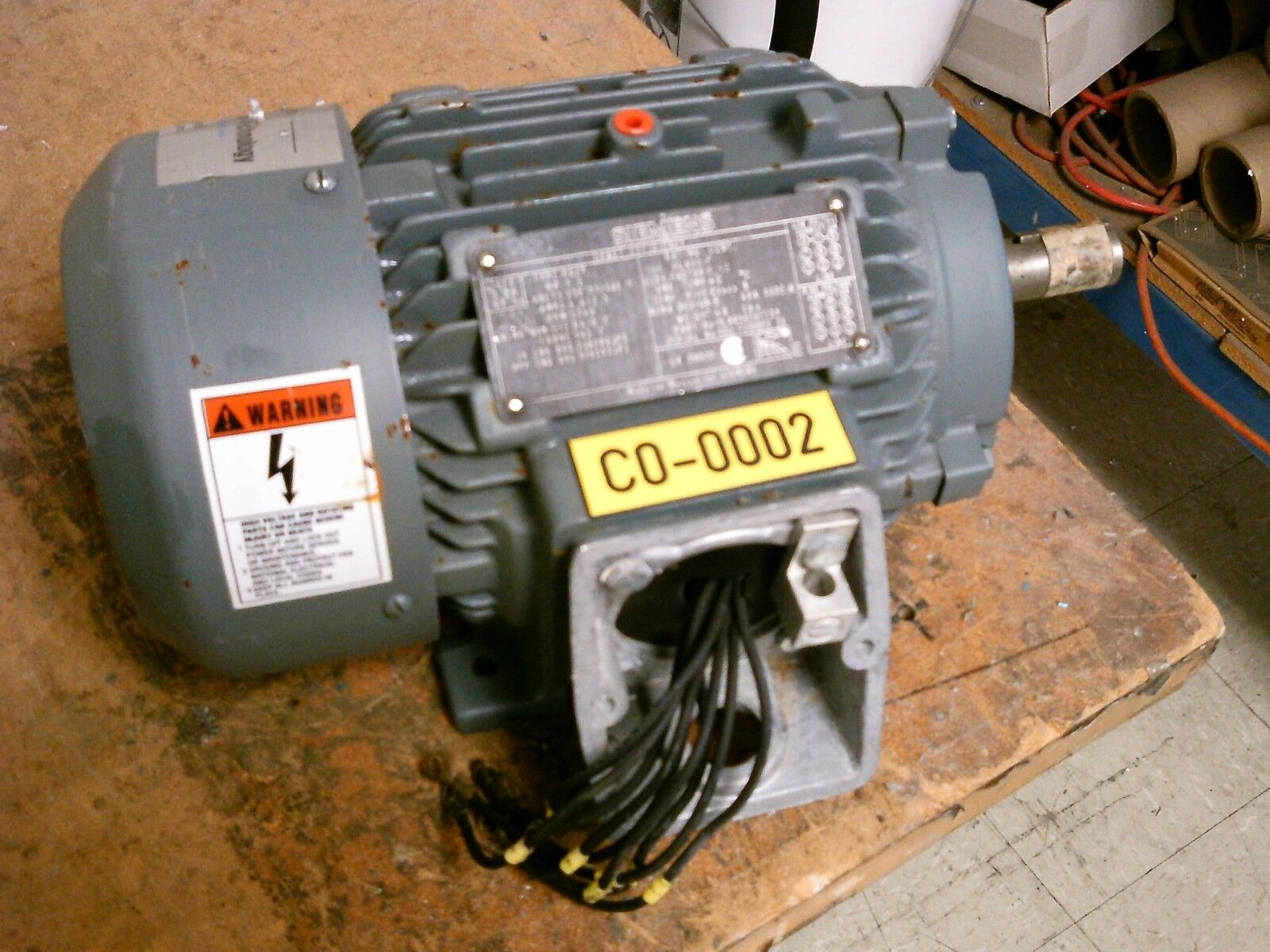 Siemens Type RGZP AC Motor 1LA01454FP21 1.5HP 1800RPM 230/460V 4.4/2.2A Used