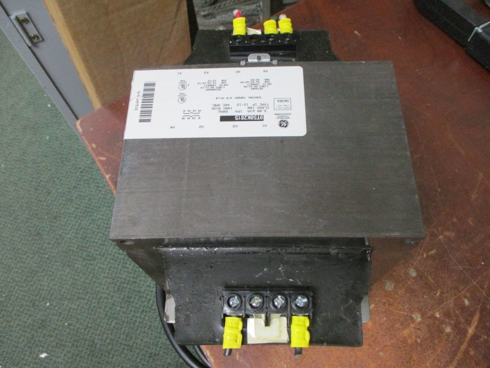 GE Control Transformer 9T58K2815 3kVA 1Ph Pri: 240/480V Sec: 120/240V 60Hz Used