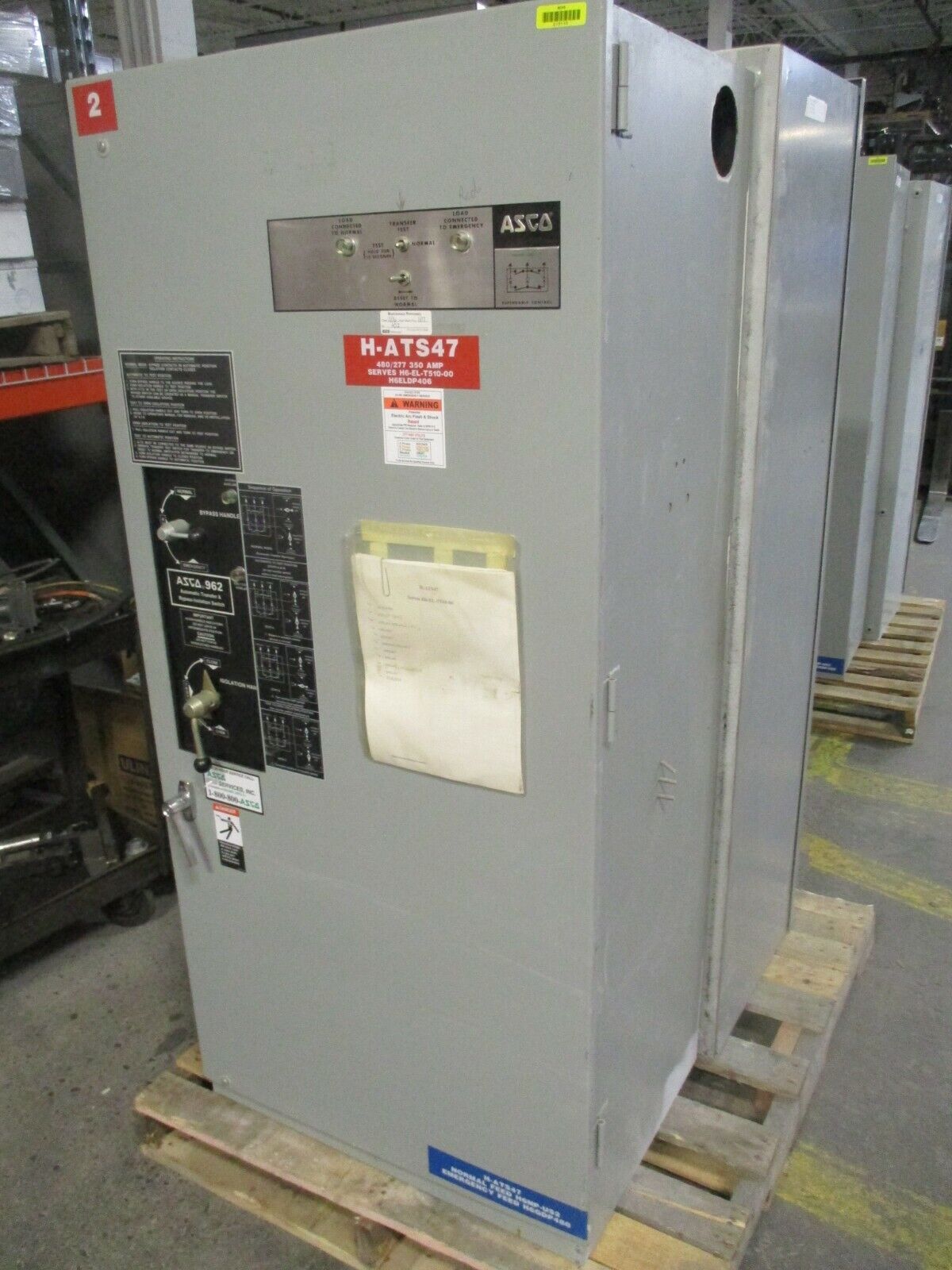 Asco 962 Automatic Transfer Switch w/ Bypass E962340097C 400A 480Y/277V 60Hz