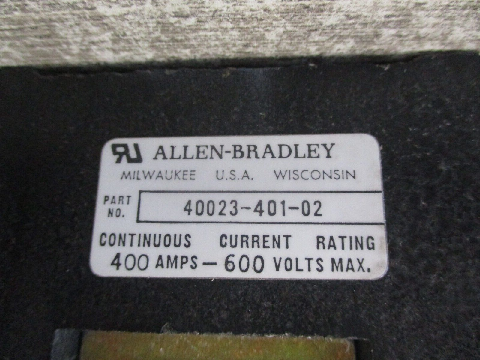 Allen-Bradley Fuse Holder Set 40023-401-01/40023-401-02 400A 600V