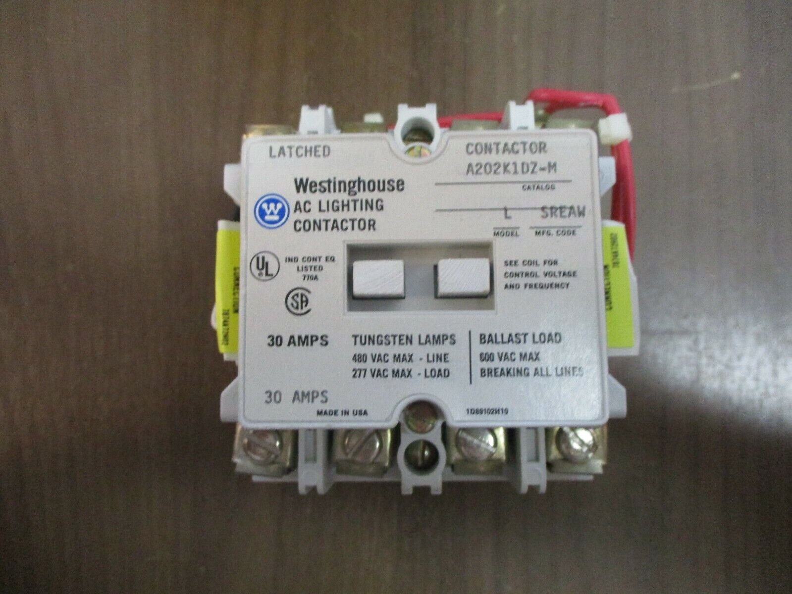 Westinghouse AC Lighting Contactor A202K1DZ-M 277V Coil 30A 600V 3Ph New Surplus