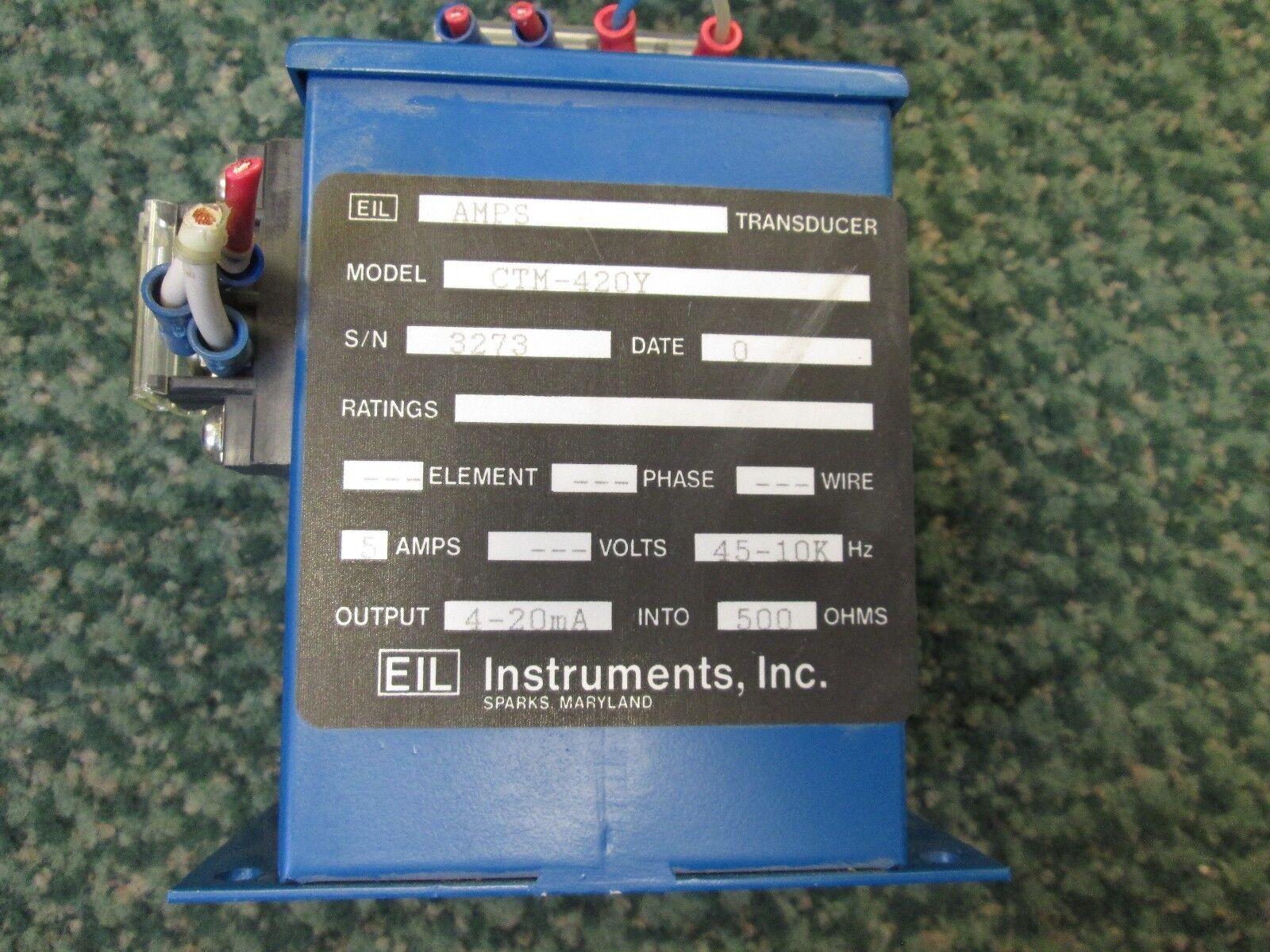 EIL Transducer CTM-420Y 4-20 mA 500 ohms Used