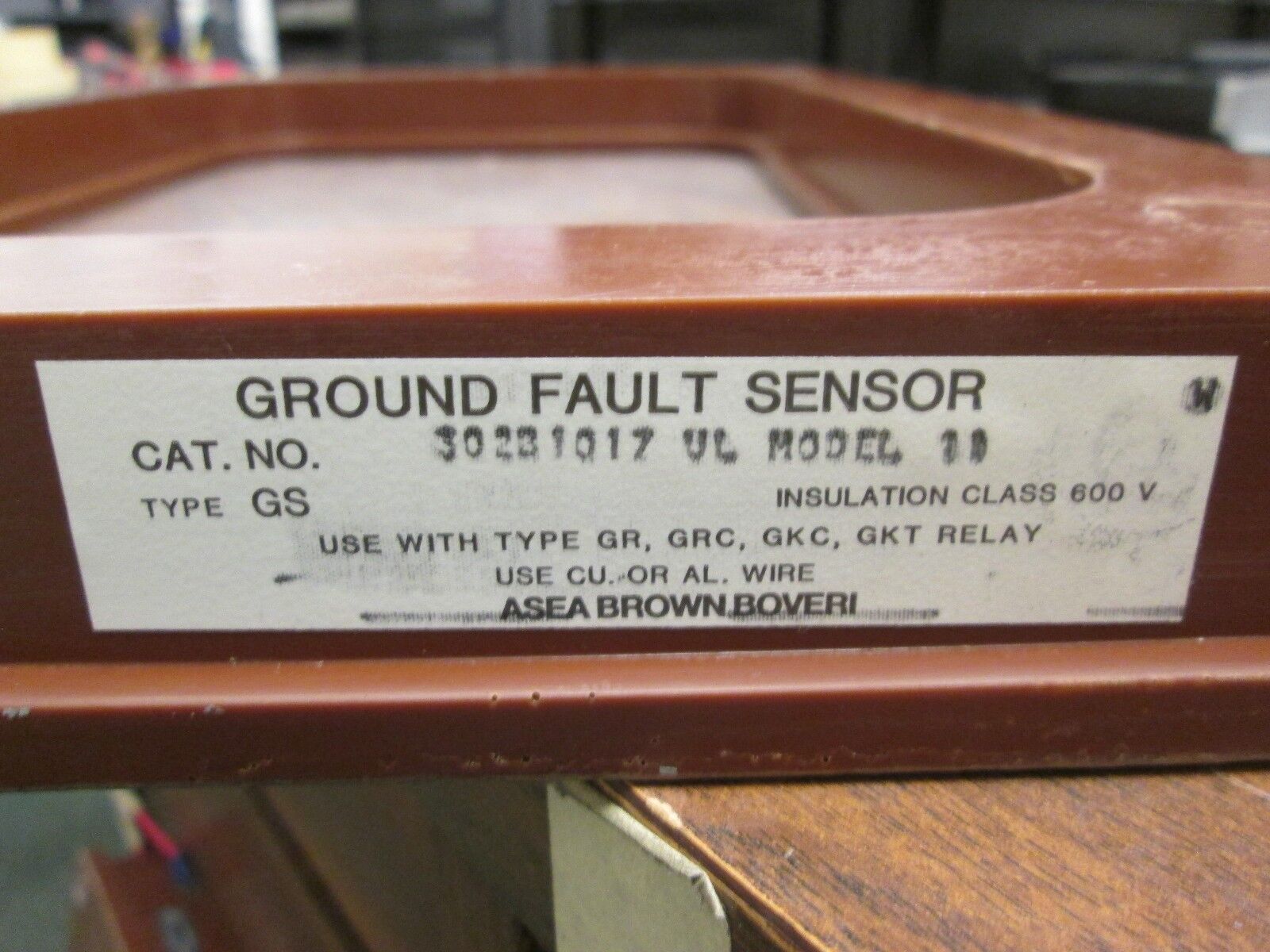 ABB Ground Fault Sensor 302B1017 UL 600V Type GS Used