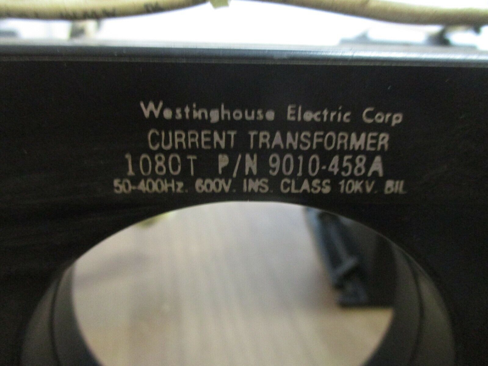 Cutler-Hammer/Westinghouse Current Transformer 9010-458A 1080T 600V 50-400Hz