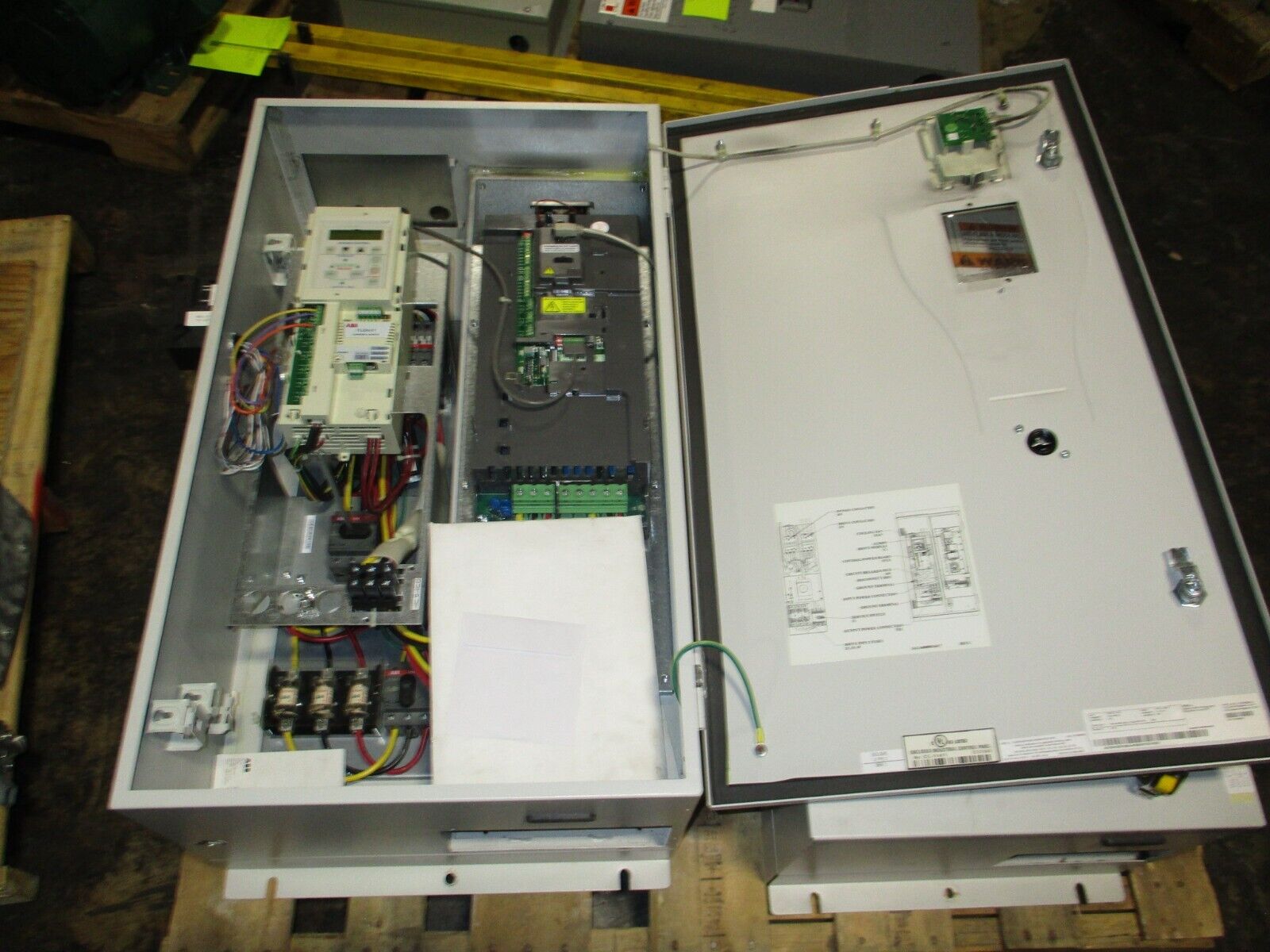 ABB ACH550 AC Drive w/ Bypass ACH550-BDR-045A-4+B055+F267+K452 30HP 3Ph Used