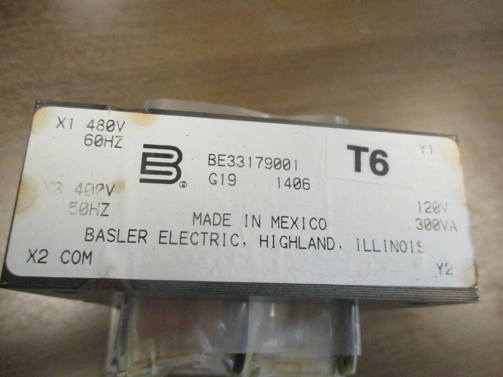 Basler Electric Transformer BE33179001 300VA Pri: 400/480V Sec: 120V 50/60Hz