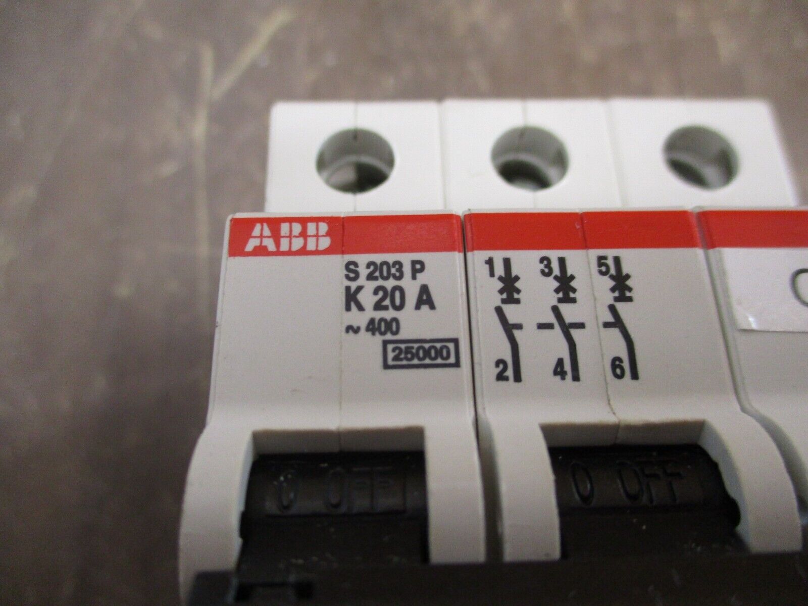 ABB Circuit Breaker S203P-K20A 20A 3P Used