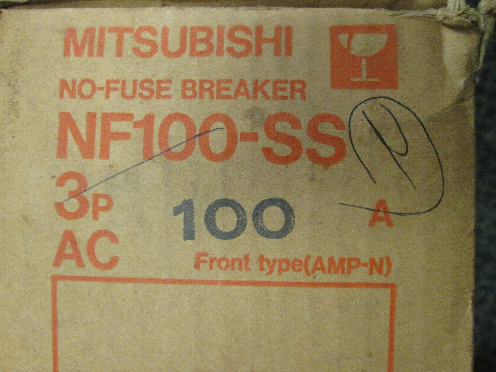 Mitsubishi Circuit Breaker NF100-SS 100A 660V 3P New Surplus