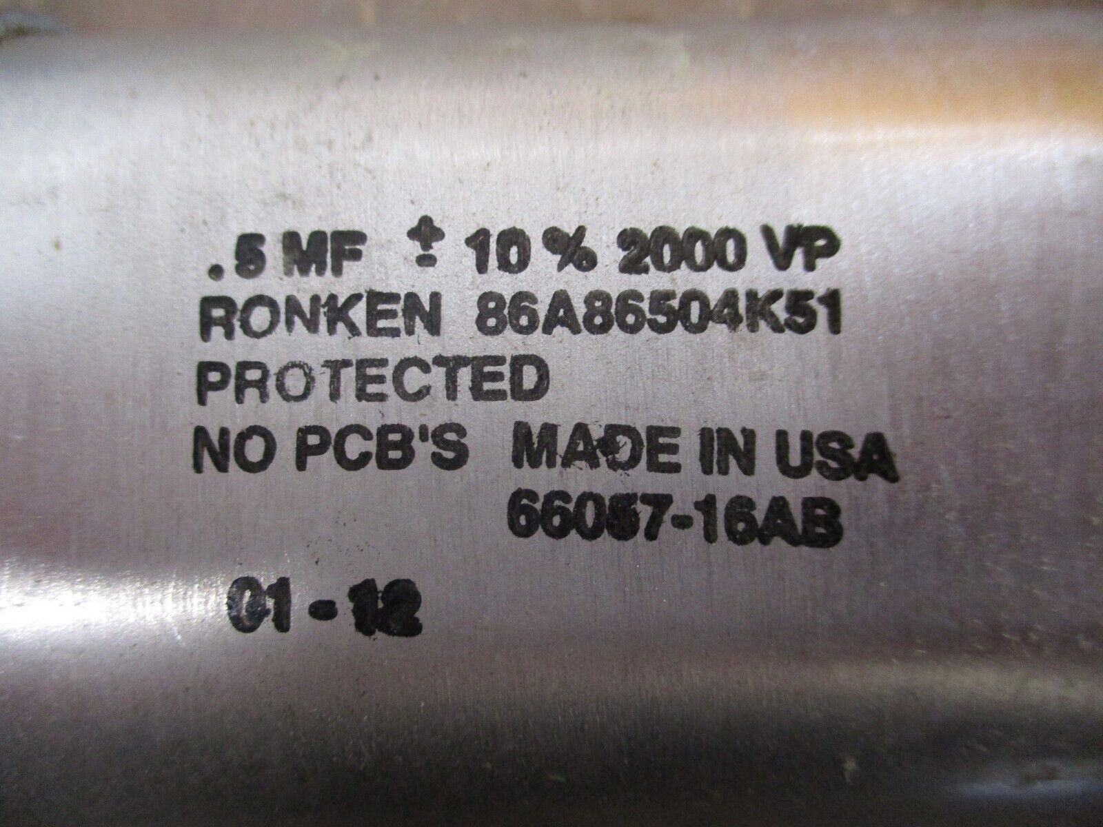 Ronken Capacitor 86A86504K51 0.5mF Used