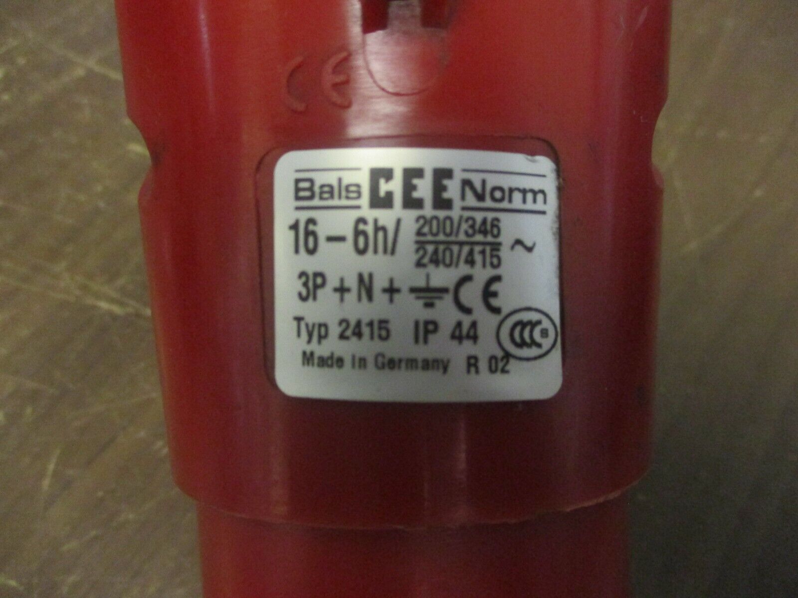 CEE Bals Norm Inlet 2415 16A 200/346//240/415V 3P+G+N Used