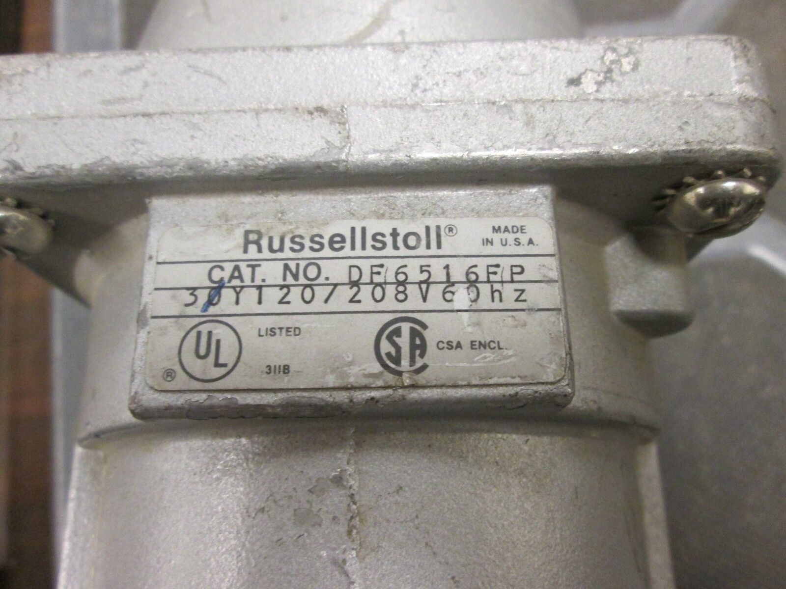 RussellStoll  Plug & Receptacle Set  DF6516FP  DS6516MP  30A  120/208V  3Ph