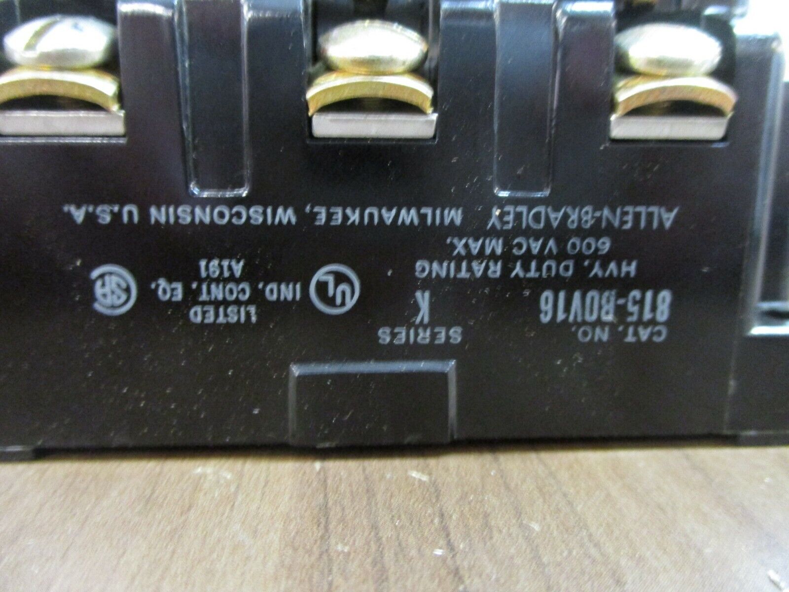 Allen-Bradley Overload Relay Panel 815-B0V16 Ser. K Size 1 New Surplus