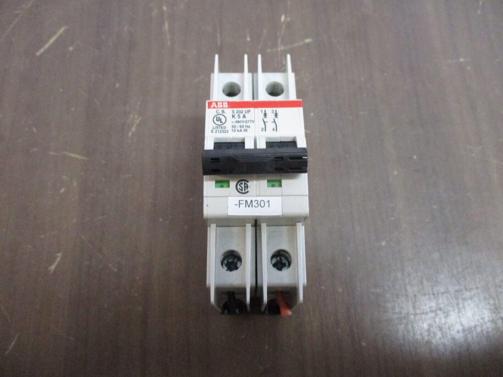 ABB Circuit Breaker S202 UP K5A 5A 480Y/277V 2P Used