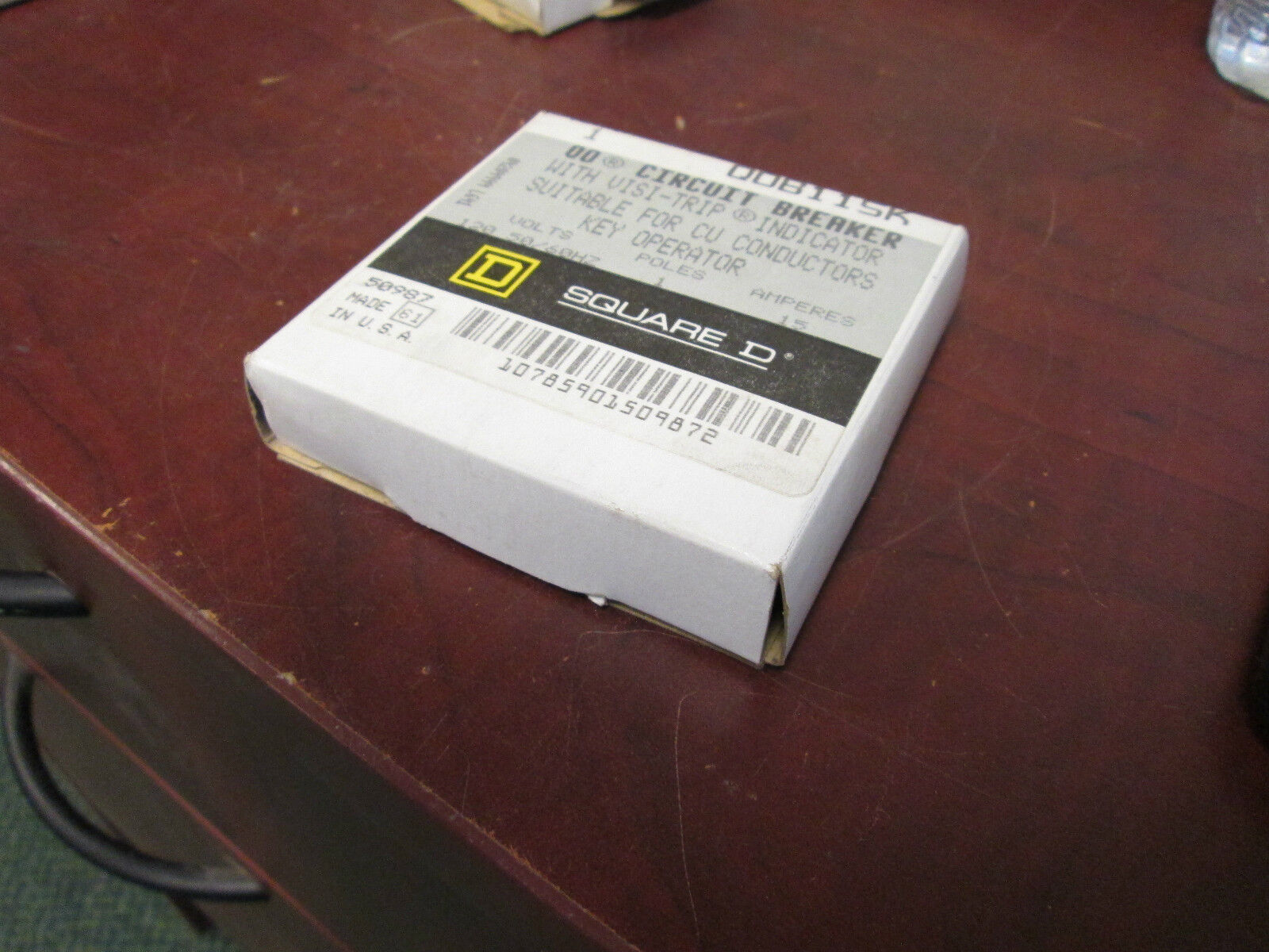 Square D QO Circuit Breaker QOB115K 15A 120V 1P Key Operator New Surplus