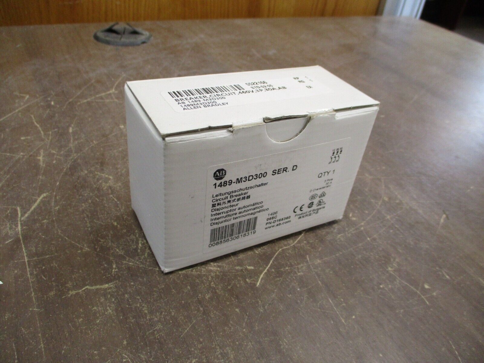 Allen-Bradley Circuit Breaker 1489-M3D300 Ser. D 30A 240V 3P New Surplus