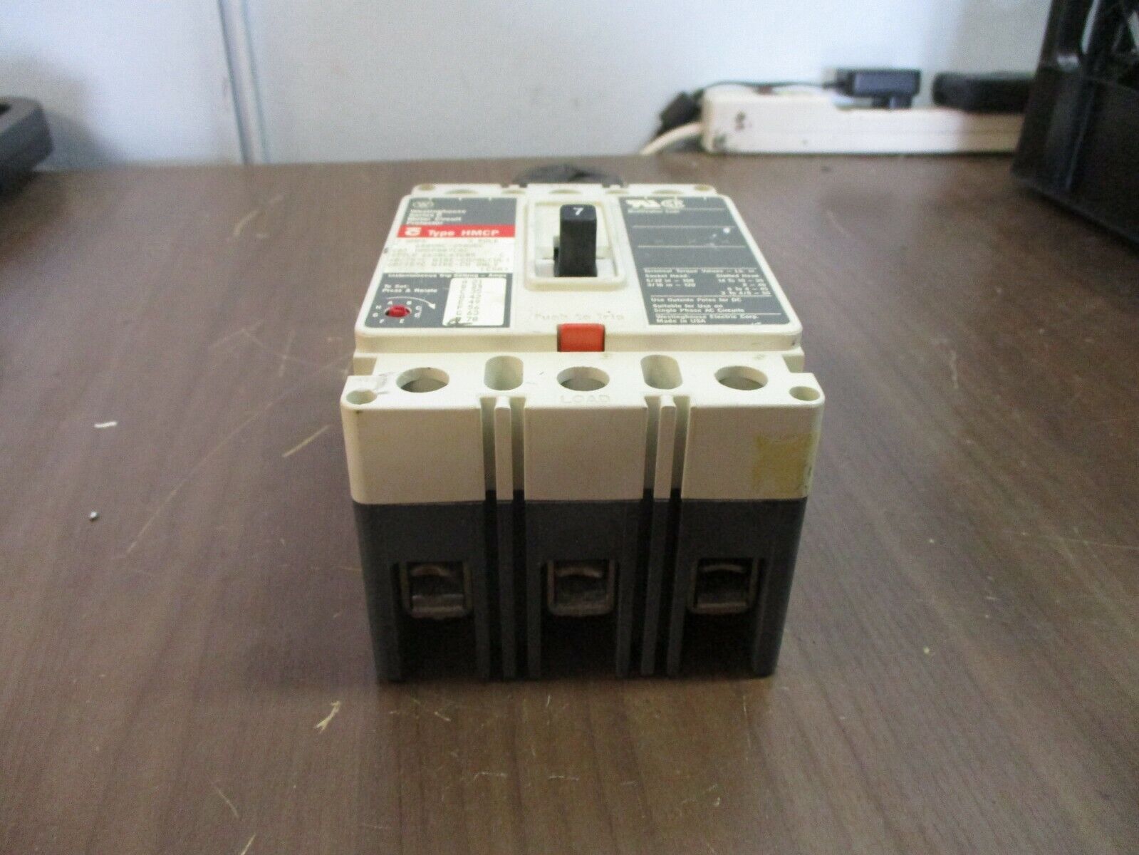 Westinghouse Circuit Breaker HMCP007C0C 7A 600V 3P Used