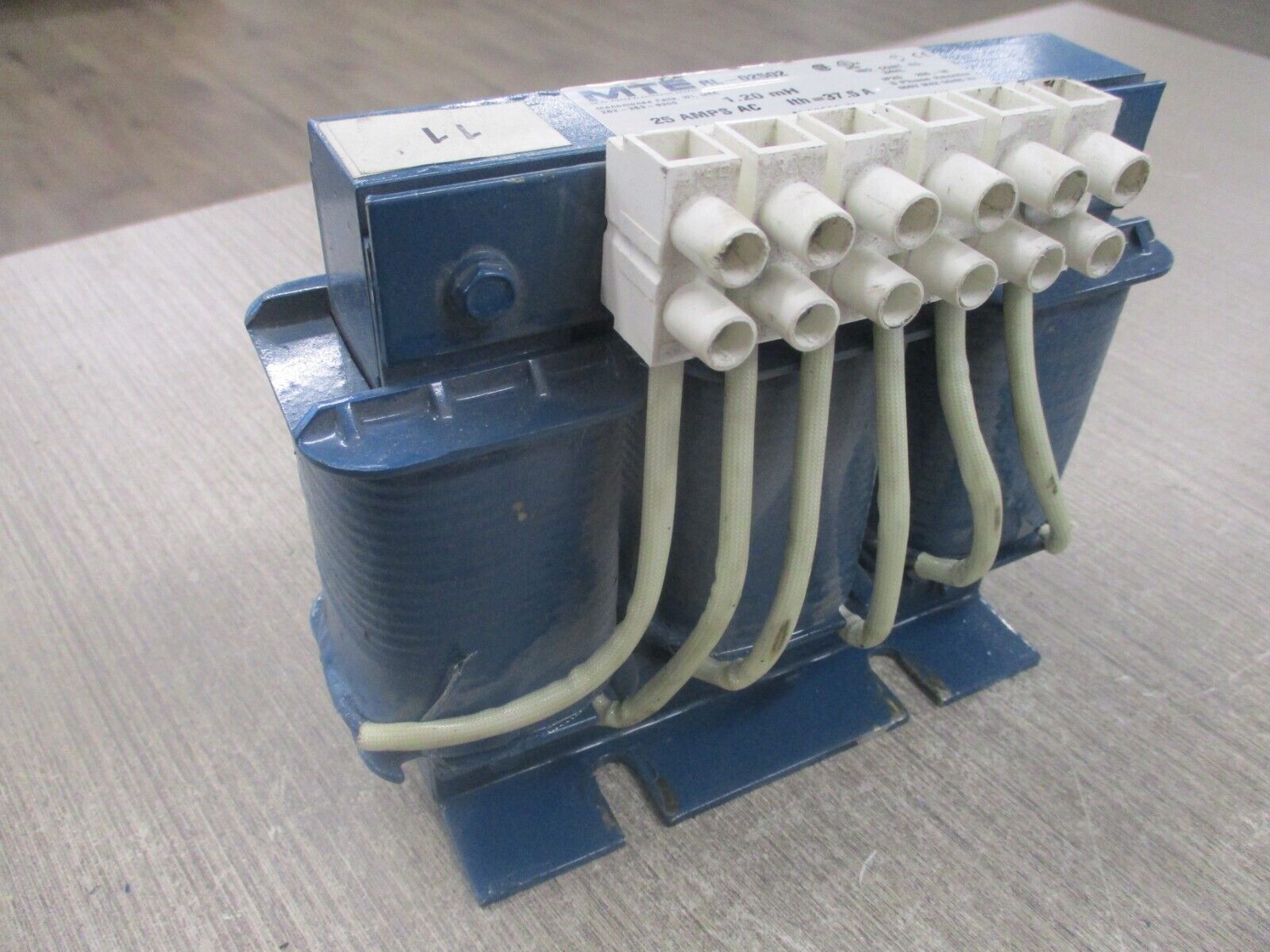 MTE 3Ph Line Reactor RL-02502 1.20mH 25A 600V 50/60Hz Used