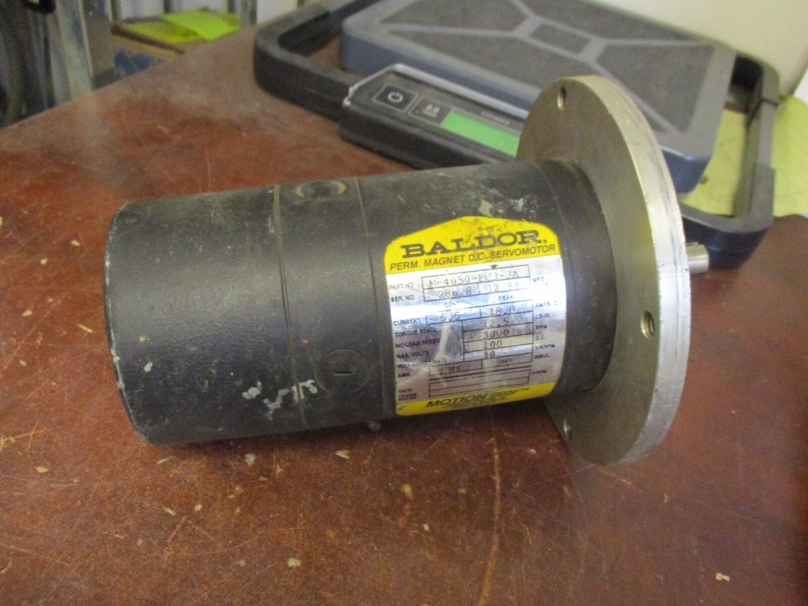 Baldor DC Servomotor M-4050-FC3-3A 3000RPM 100V 5.5A Used