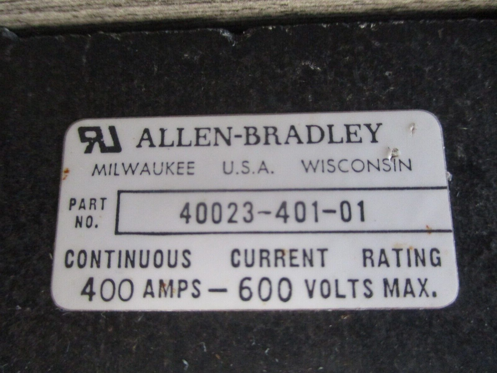 Allen-Bradley Fuse Holder Set 40023-401-01/40023-401-02 400A 600V Used