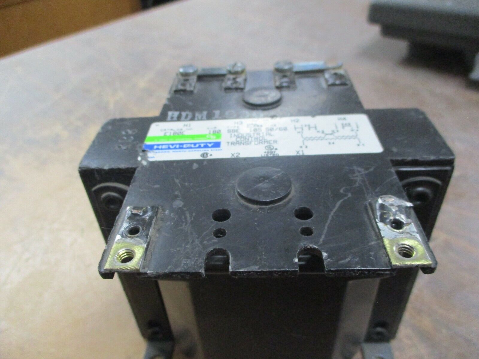 Hevi-Duty Type SBE Control Transformer E180E 0.180KVA Pri:120/240V Sec:24V Used