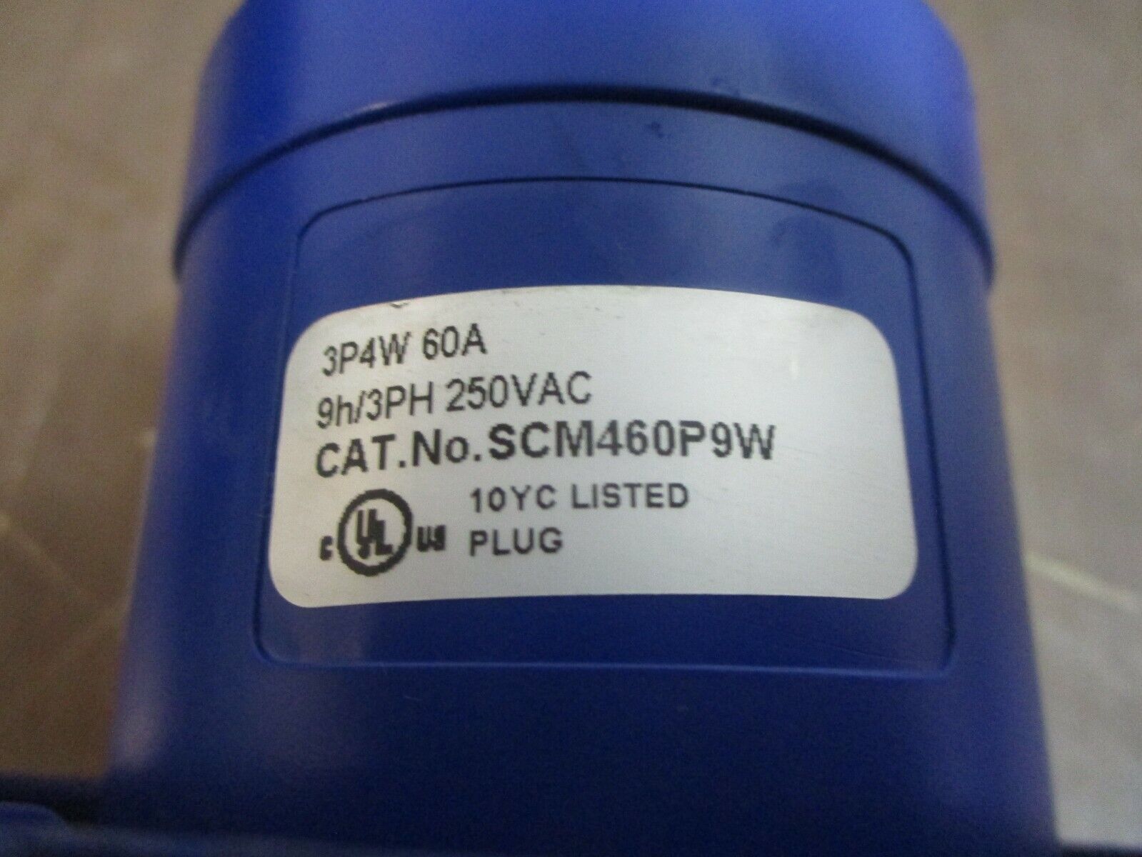 Scame Plug SCM460P9W 60A 250V 3P 4W Used