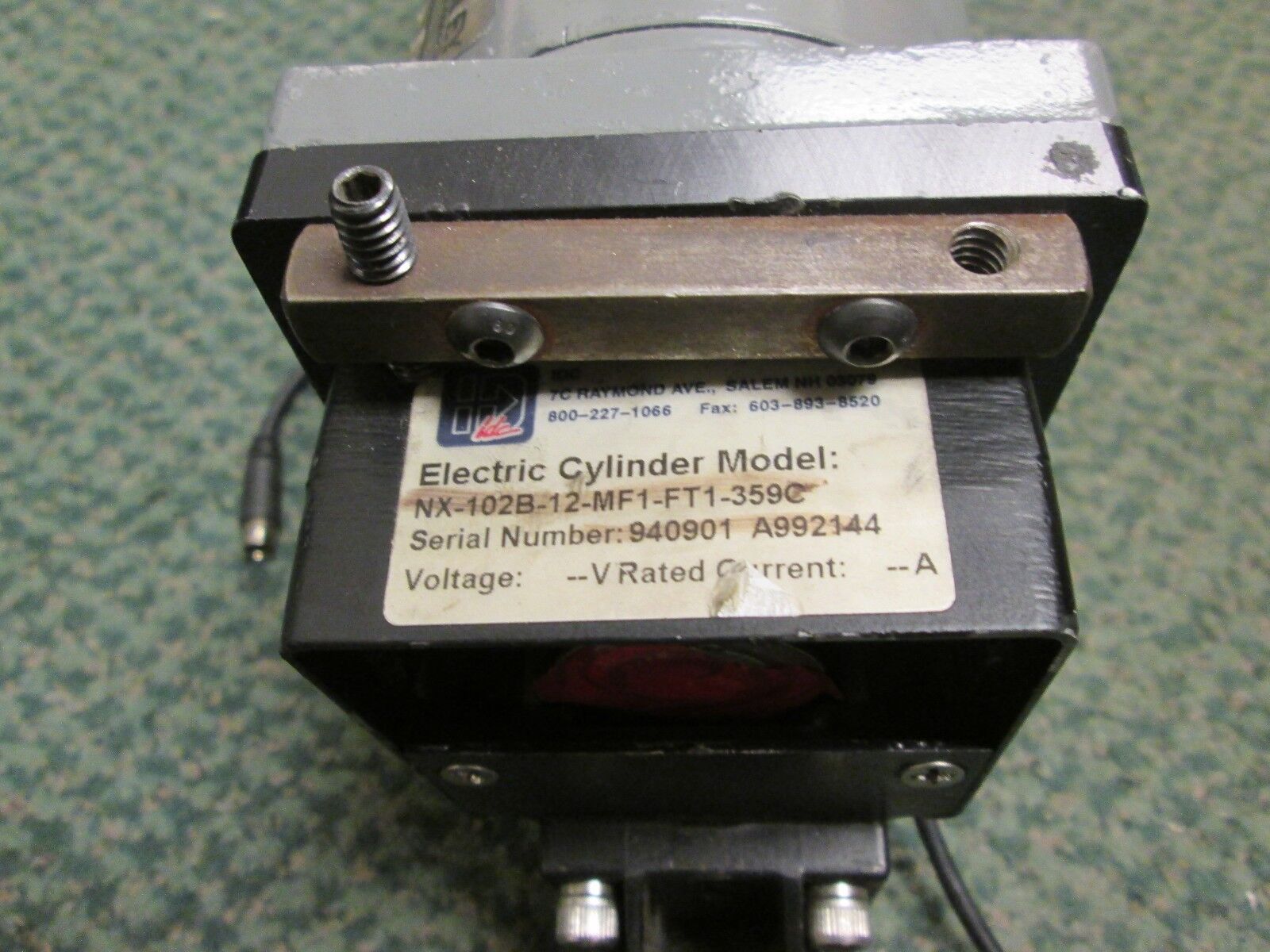 Allen-Bradley DC Servo Motor w Cylinder 132GDS-K3E-FL-E1 NX-102B-12-MF1-FT1-359C