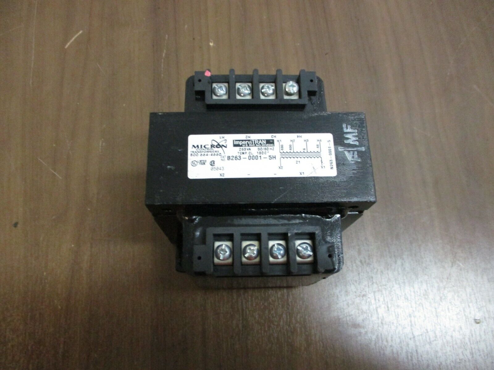 Micron ImperviTRAN Control Transformer B263-0001-5H 263VA Pri: -48/400/480V