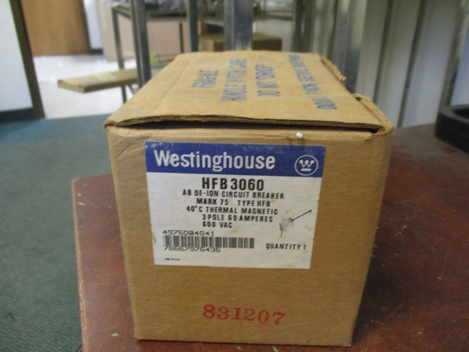 Westinghouse	AB De-Ion Circuit Breaker HFB3060 60A 600V 3P New Surplus