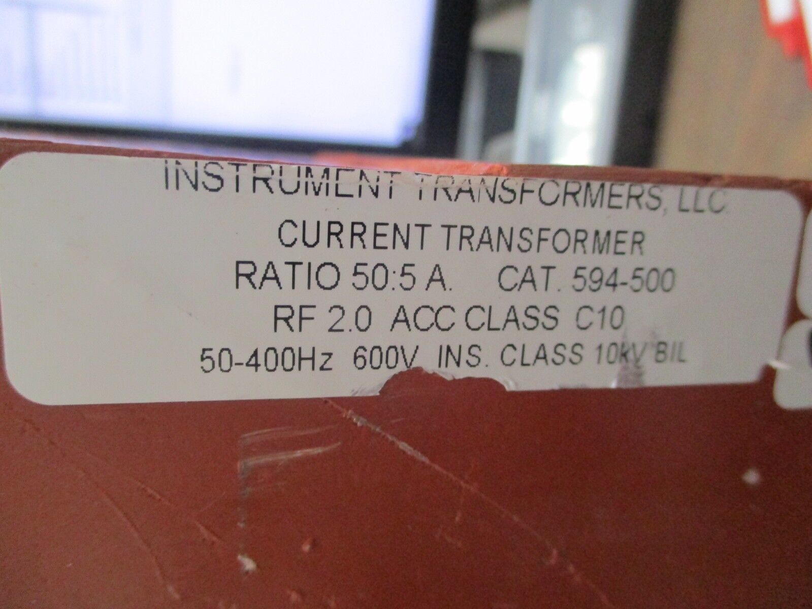 Instrument Transformers Current Transformer 594-500 Ratio 50:5A 600V 50-400Hz