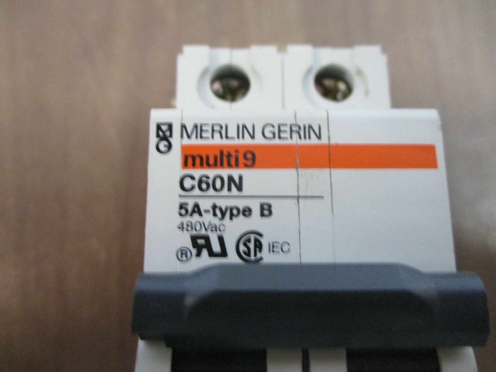 Merlin Gerin Multi9 Type B Circuit Breaker C60N-2P-5A-B 5A 480V 2P Used