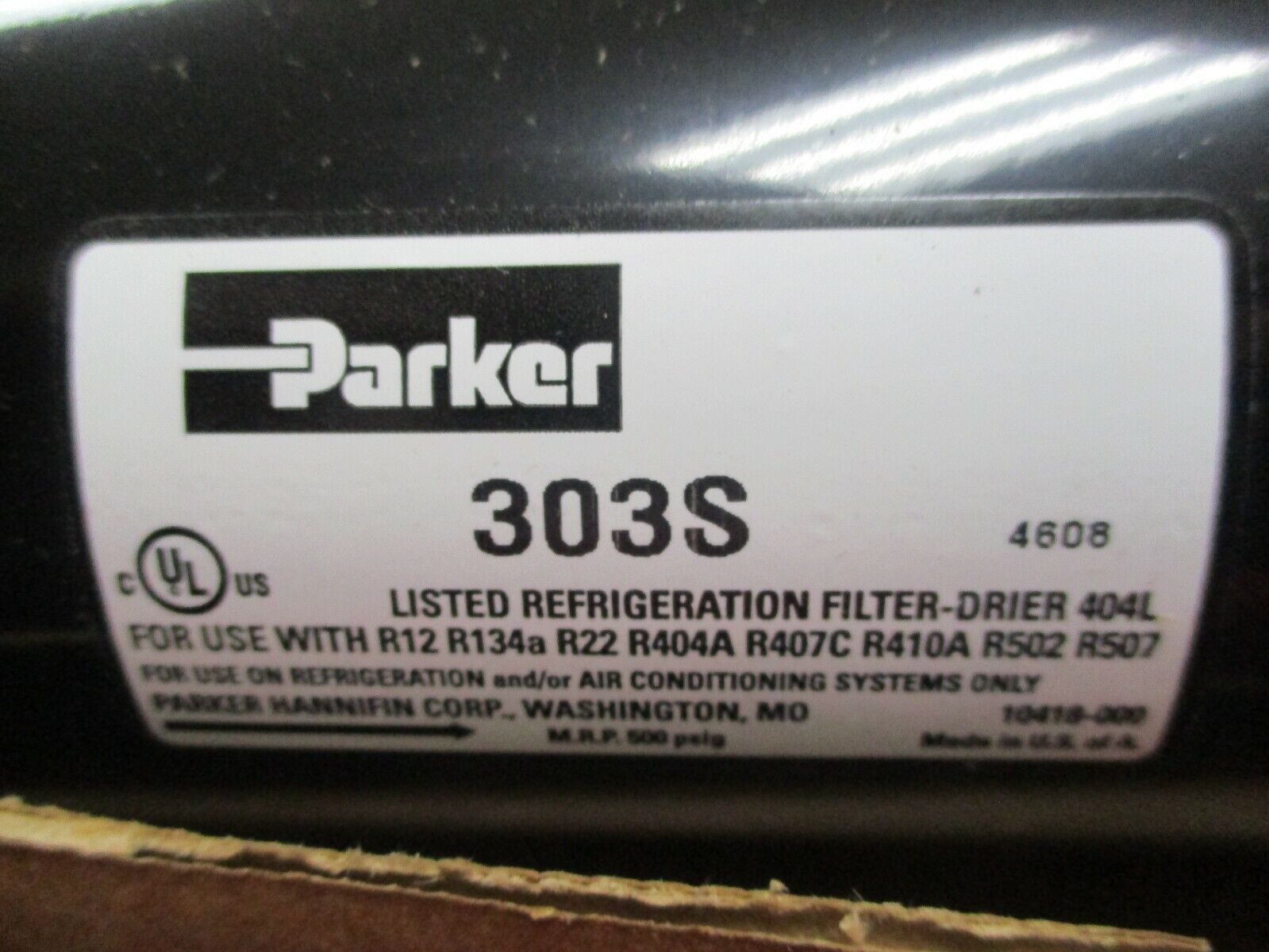 Parker Liquid Line Filter-Drier 303S 3/8" ODF Solder New Surplus