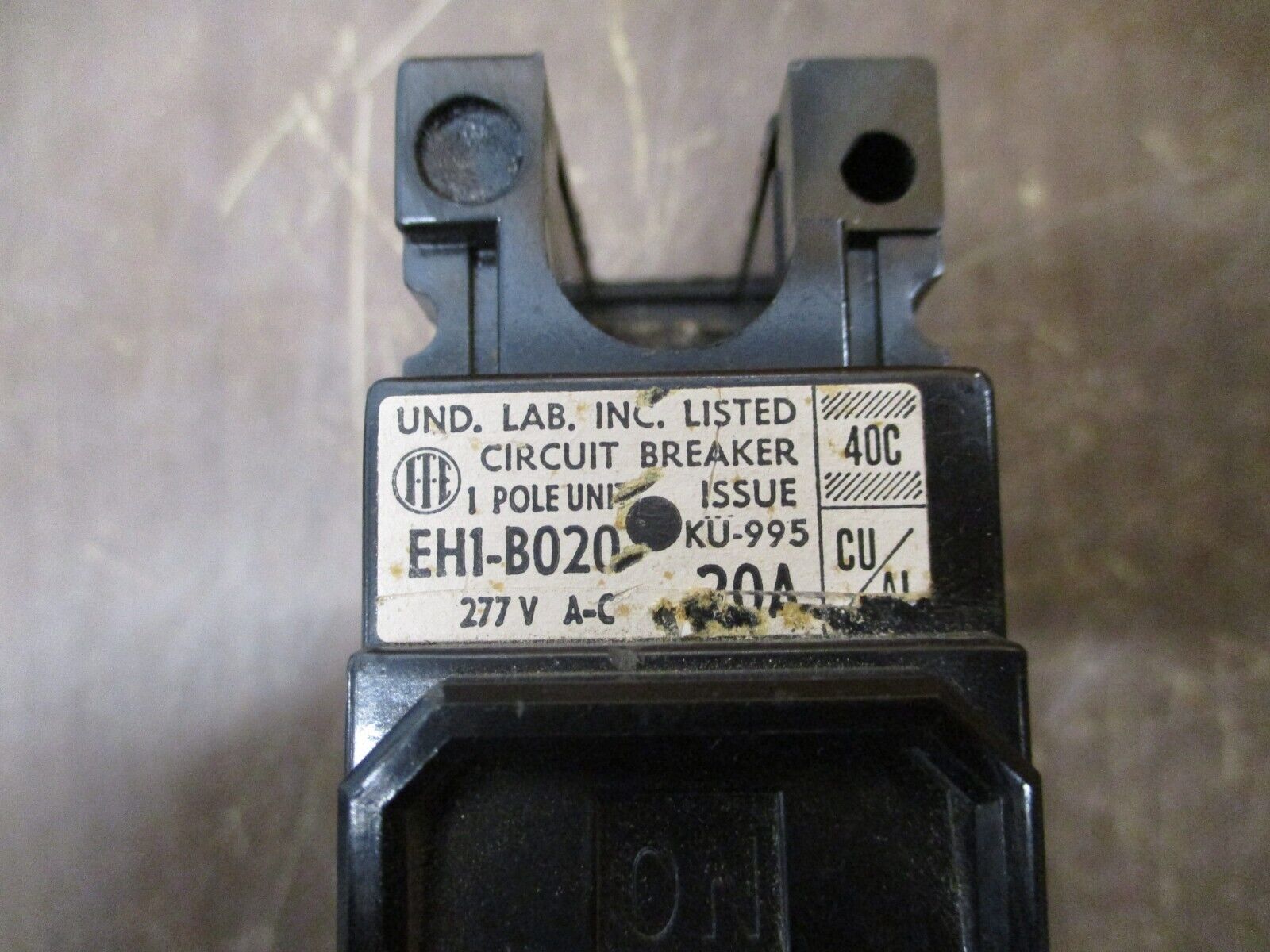 ITE Circuit Breaker EH1-B020 20A 277V 1P Used