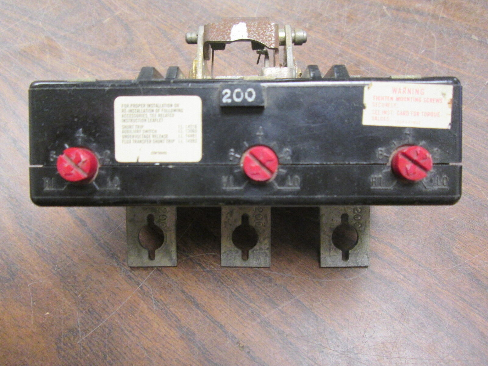 Westinghouse AB De-Ion Trip Unit 200A 3P Used