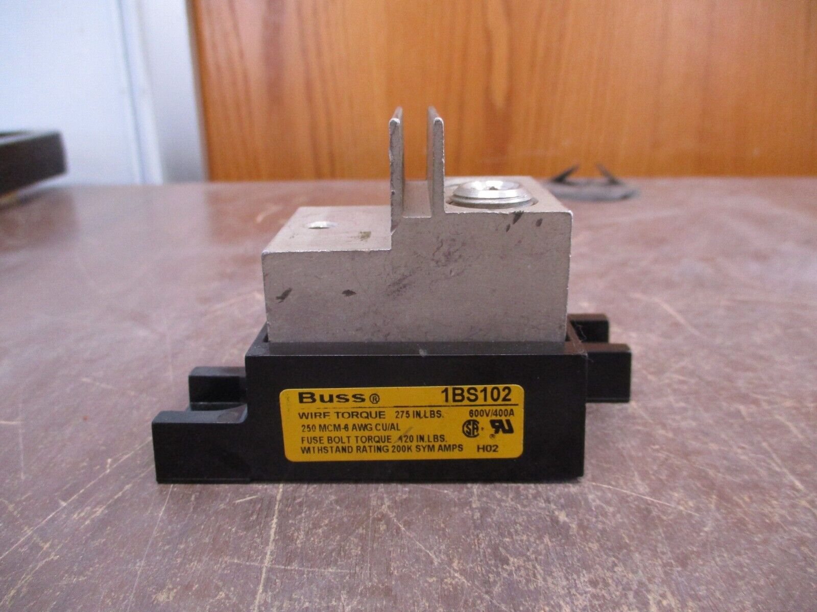 Buss Single Fuse Block 1BS102 400A 600V Used