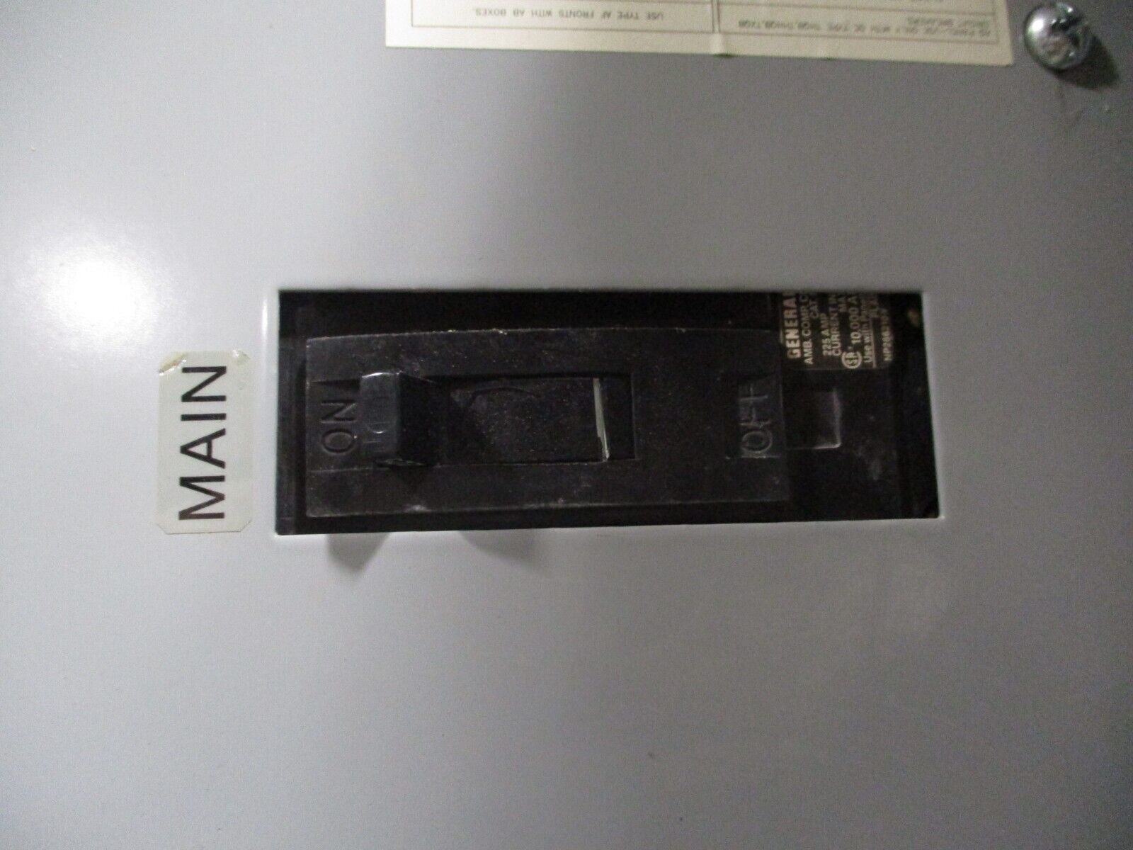 GE Main Breaker Circuit Breaker Panel AQF3422ABX 225A Max 225A Main 208/120V 3Ph