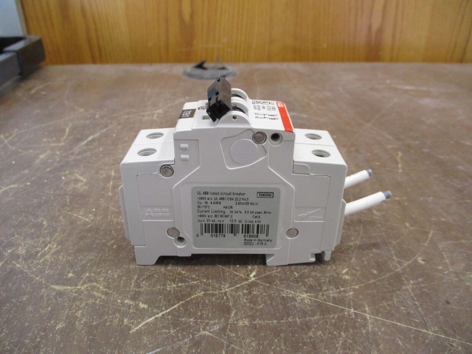 ABB Circuit Breaker S 202 U K15A 15A 240V 2P Used