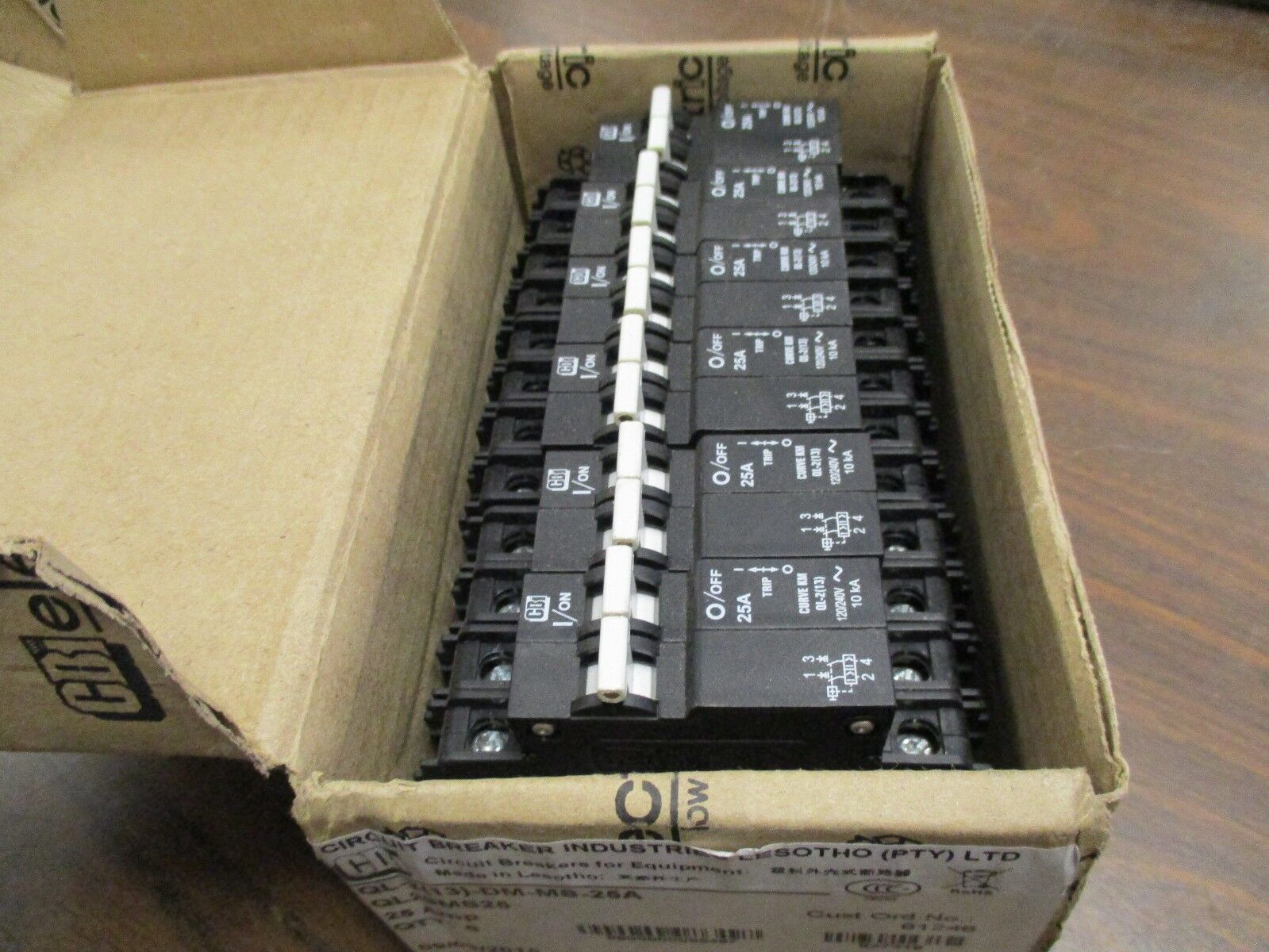 Circuit Breaker Industries Miniature Circuit Breaker QL29MS25 25A , *Box of 6*