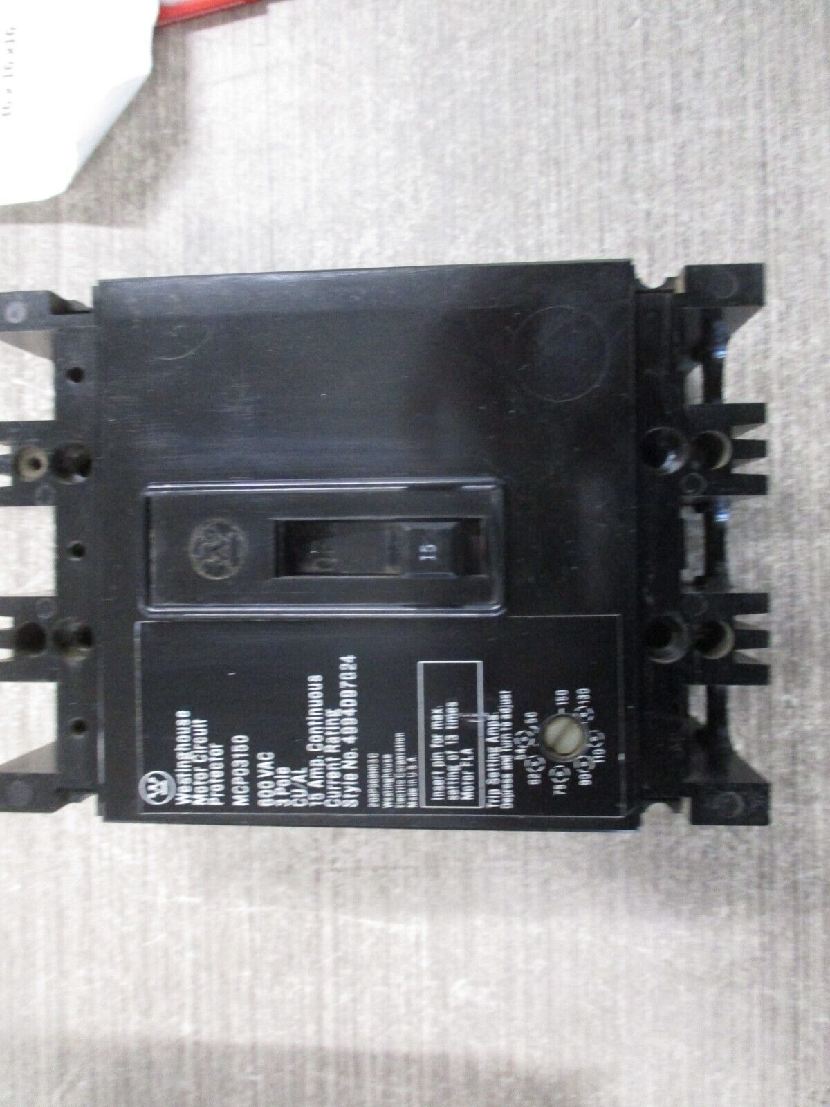 Westinghouse Motor Protector Circuit Breaker MCP03150 Trip: 50-150A 600V 3P Used