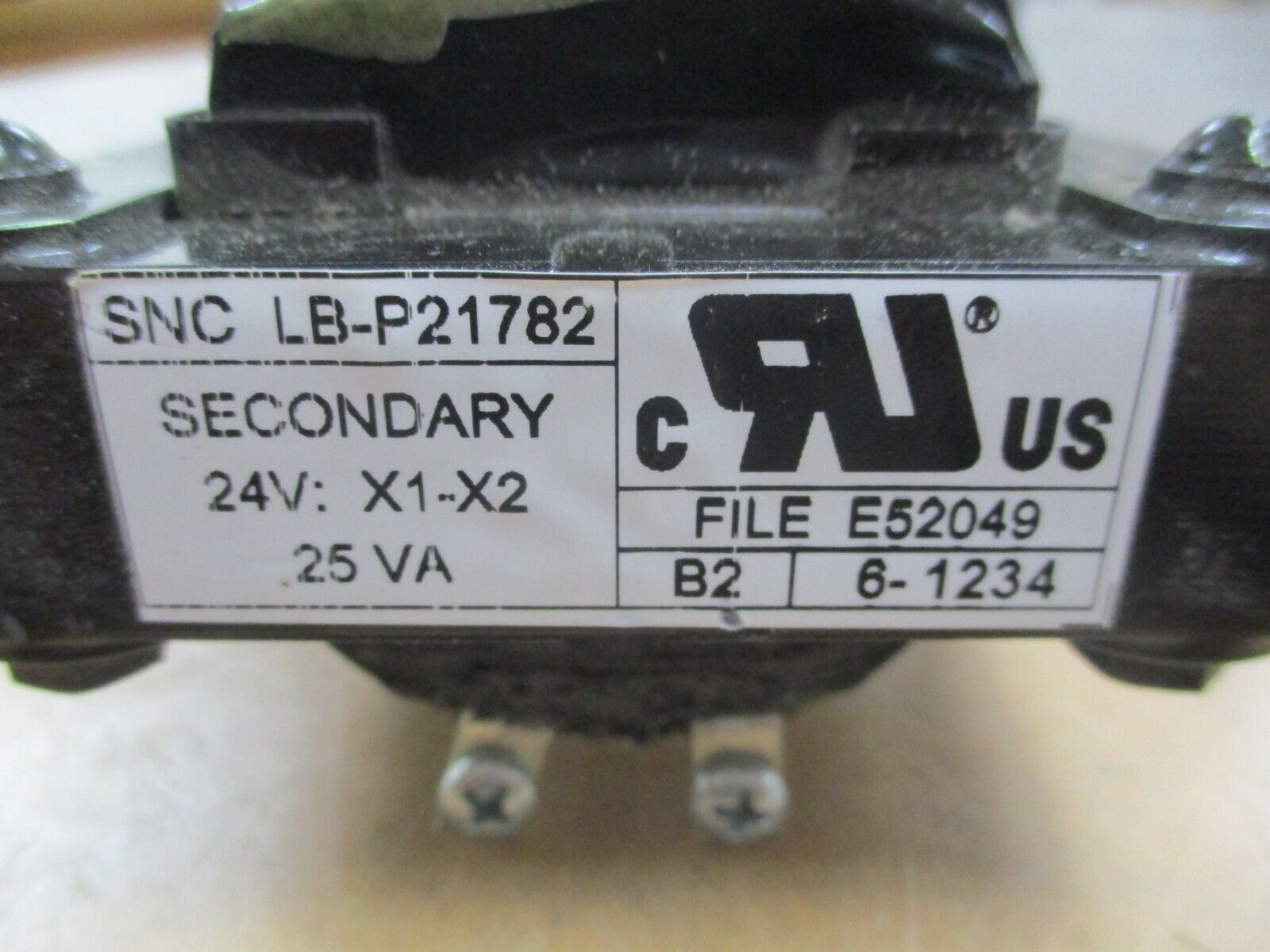 SNC Transformer LB-P21782 25VA Pri: 230/480V Sec: 24V 50/60Hz Used