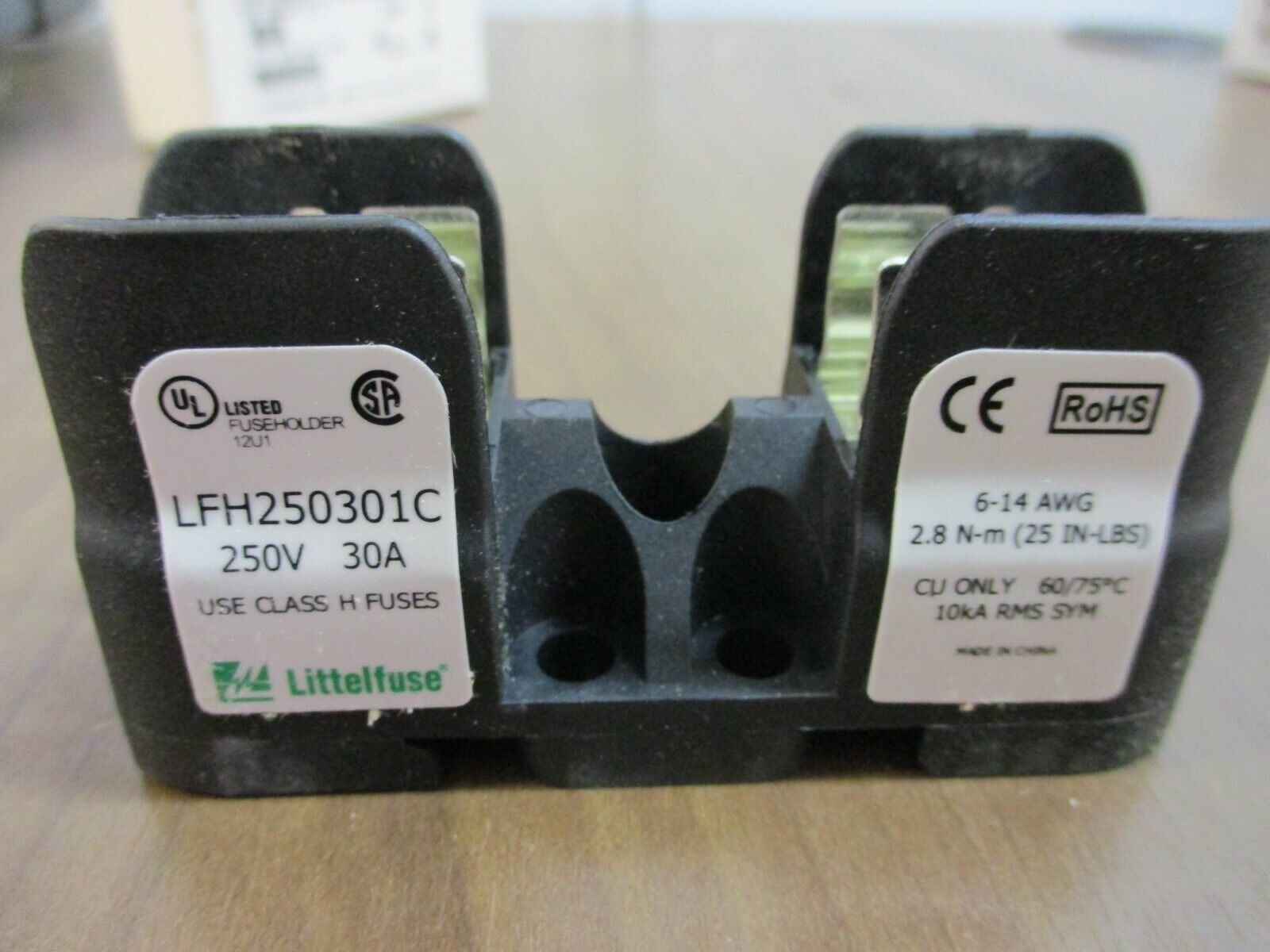 Littelfuse Fuseholder LFH250301C 30A 250V 1P *Lot of 2* New Surplus