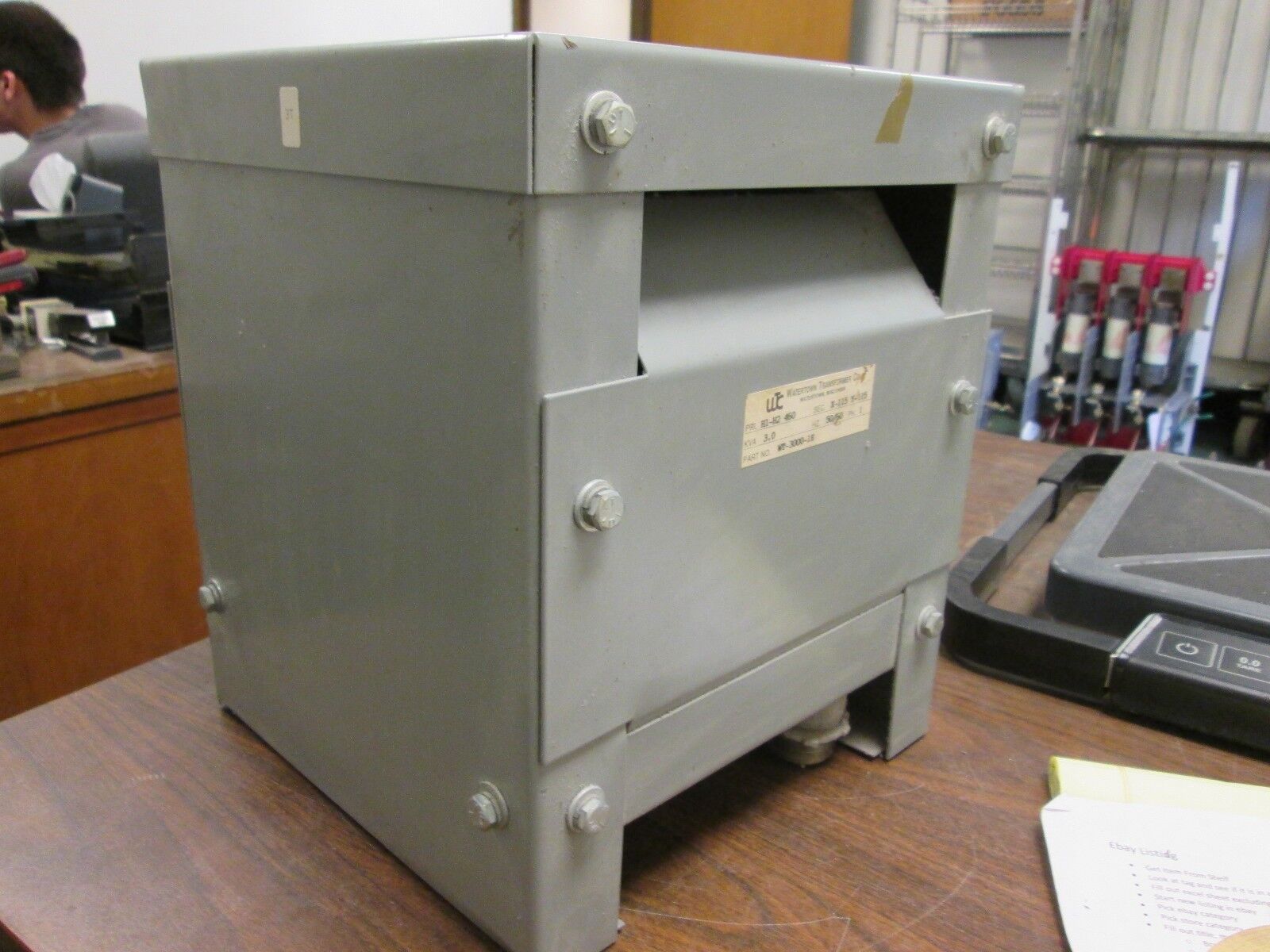 Watertown Transformer  Single Phase Dry Type  WT-3000-1E  3 KVA  Pri 460V